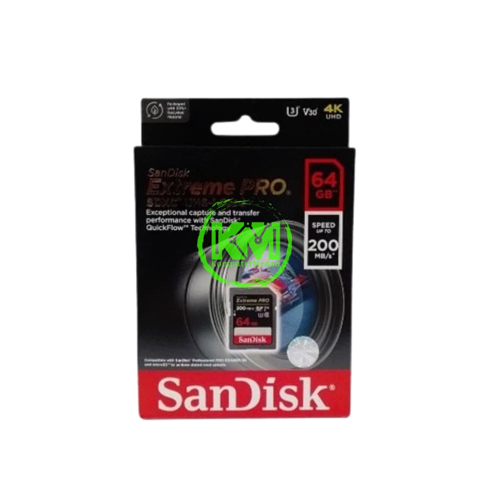 SANDISK SDCARD EXTREME PRO 64GB 20090MB MEMORY CARD - Image 1