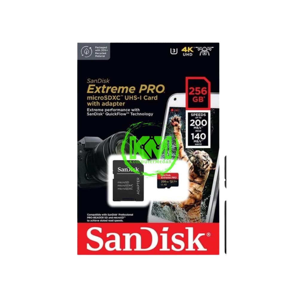 SANDISK MICROSD EXTREME PRO 256GB 200 140MB MEMORY CARD