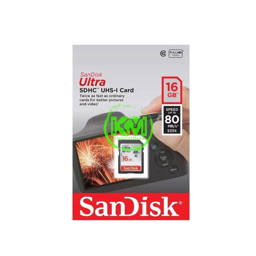SANDISK SDCARD ULTRA 16GB 80MB MEMORY CARD