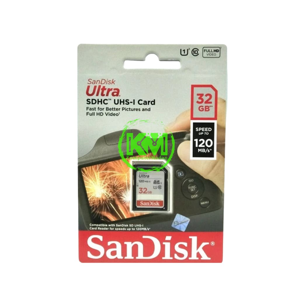 SANDISK SDCARD CLASS10 32GB 120MB MEMORY CARD - Image 1