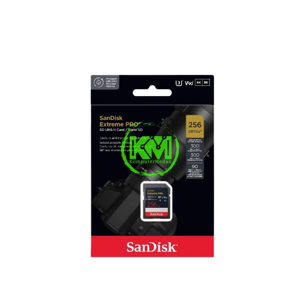 SANDISK SDCARD EXTREME PRO 256GB 300MB V90 MEMORY CARD