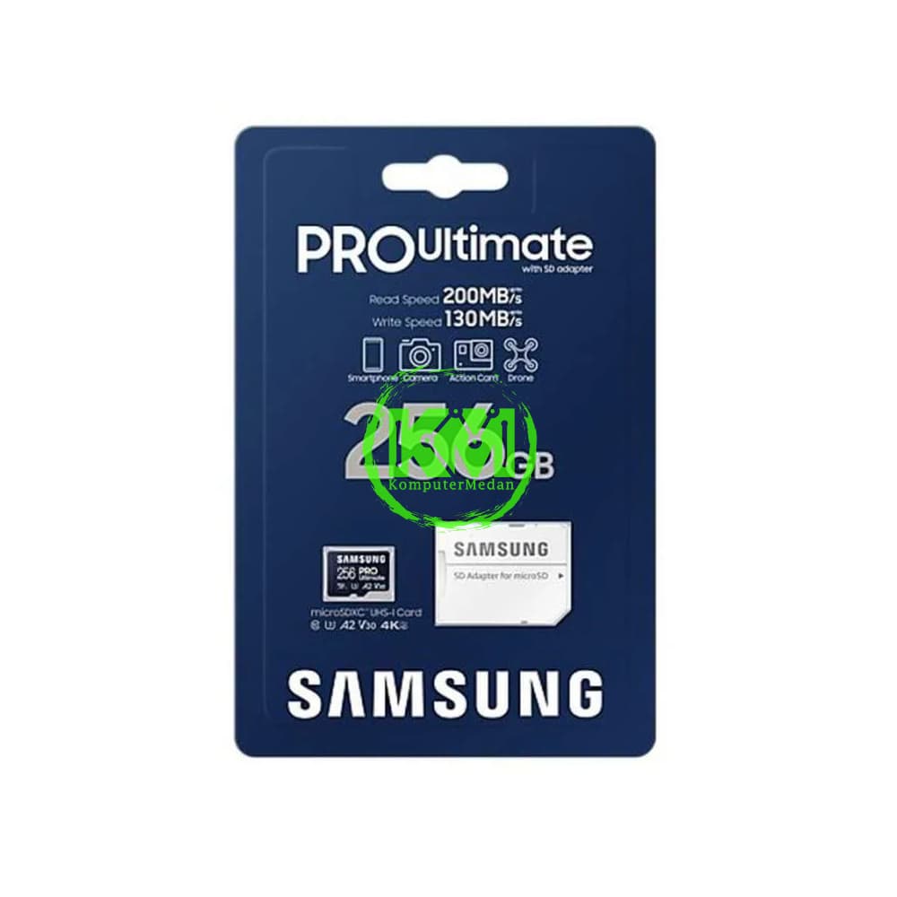 SAMSUNG MICROSD 256GB PRO ULTIMATE 200MB MEMORY CARD - Image 1