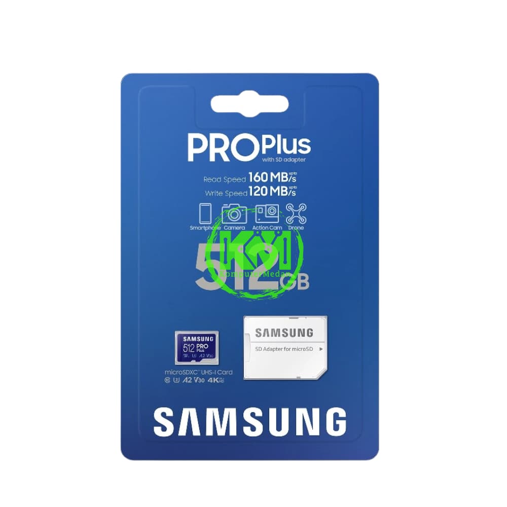 SAMSUNG MICROSD 512GB PRO PLUS 180MB MEMORY CARD