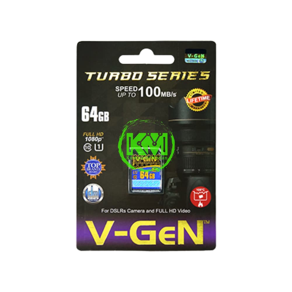 VGEN SDCARD 64GB CLASS 10 TURBO SERIES MEMORY CARD - Image 1