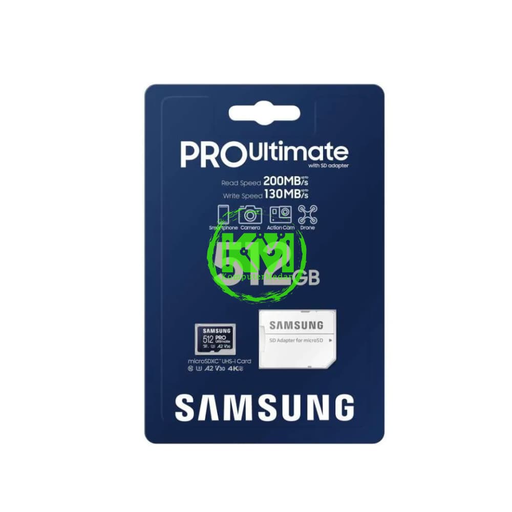 SAMSUNG MICROSD 512GB PRO ULTIMATE 200MB MEMORY CARD