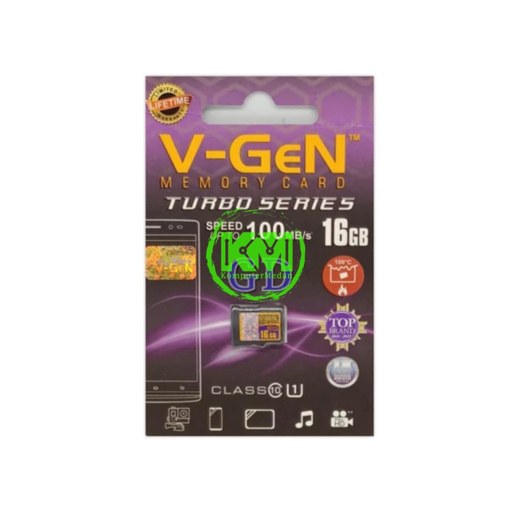 VGEN MICROSD 16GB CLASS 10 TURBO SERIES MEMORY CARD