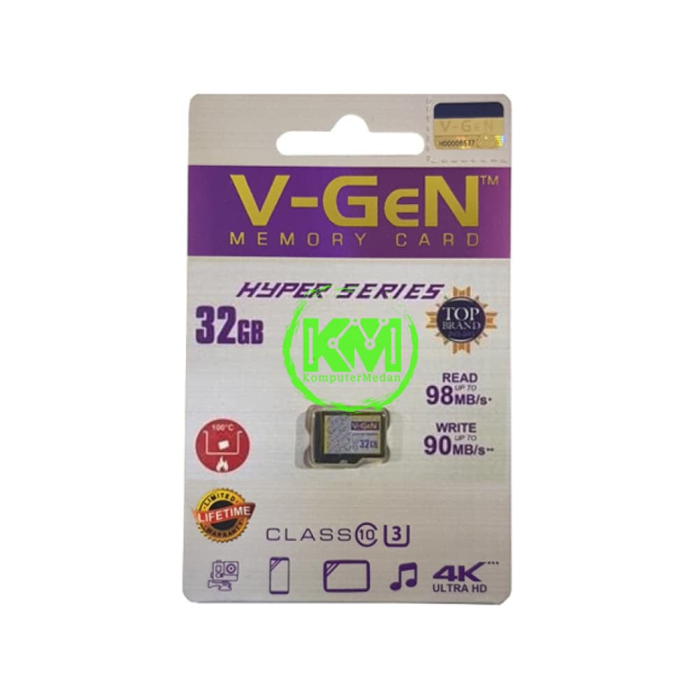 VGEN MICROSD HYPER SERIES 32GB MEMORY CARD - Image 1