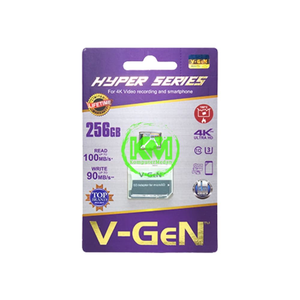 VGEN MICROSD HYPER SERIES 256GB MEMORY CARD