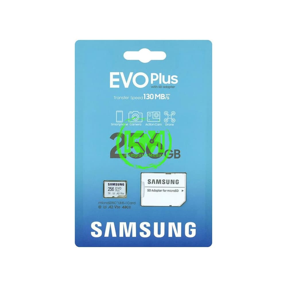 SAMSUNG MICORSD 256GB EVOPLUS 130MB MEMORY CARD - Image 1