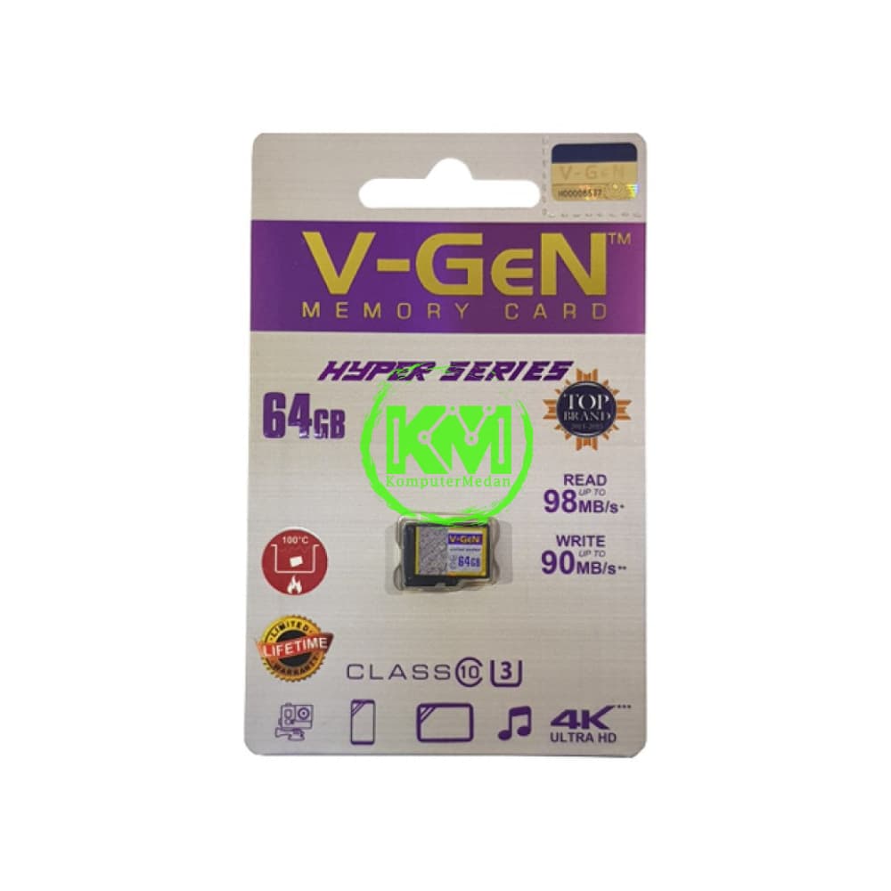 VGEN MICROSD HYPER SERIES 64GB MEMORY CARD