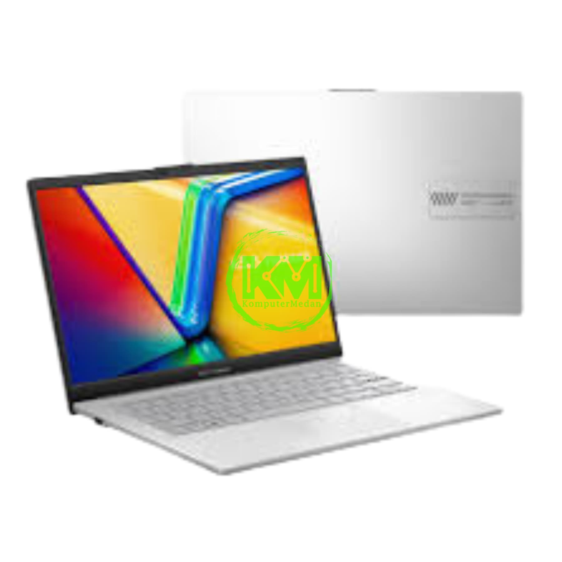 ASUS VIVOBOOK GO 14 E1404FA-VIPS3822M GREEN GREY LAPTOP - Image 1