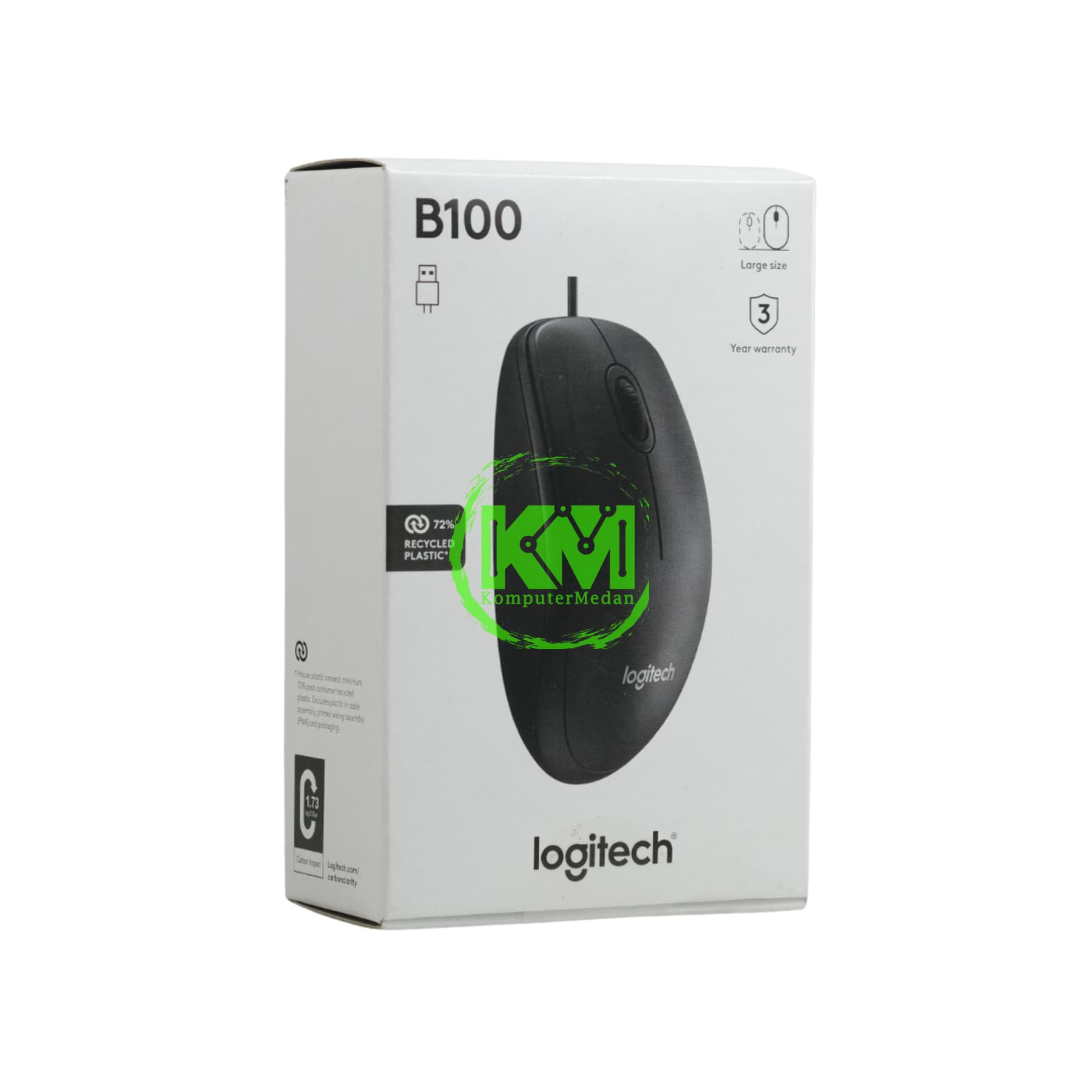 LOGITECH B100 OPTICAL MOUSE - Image 3