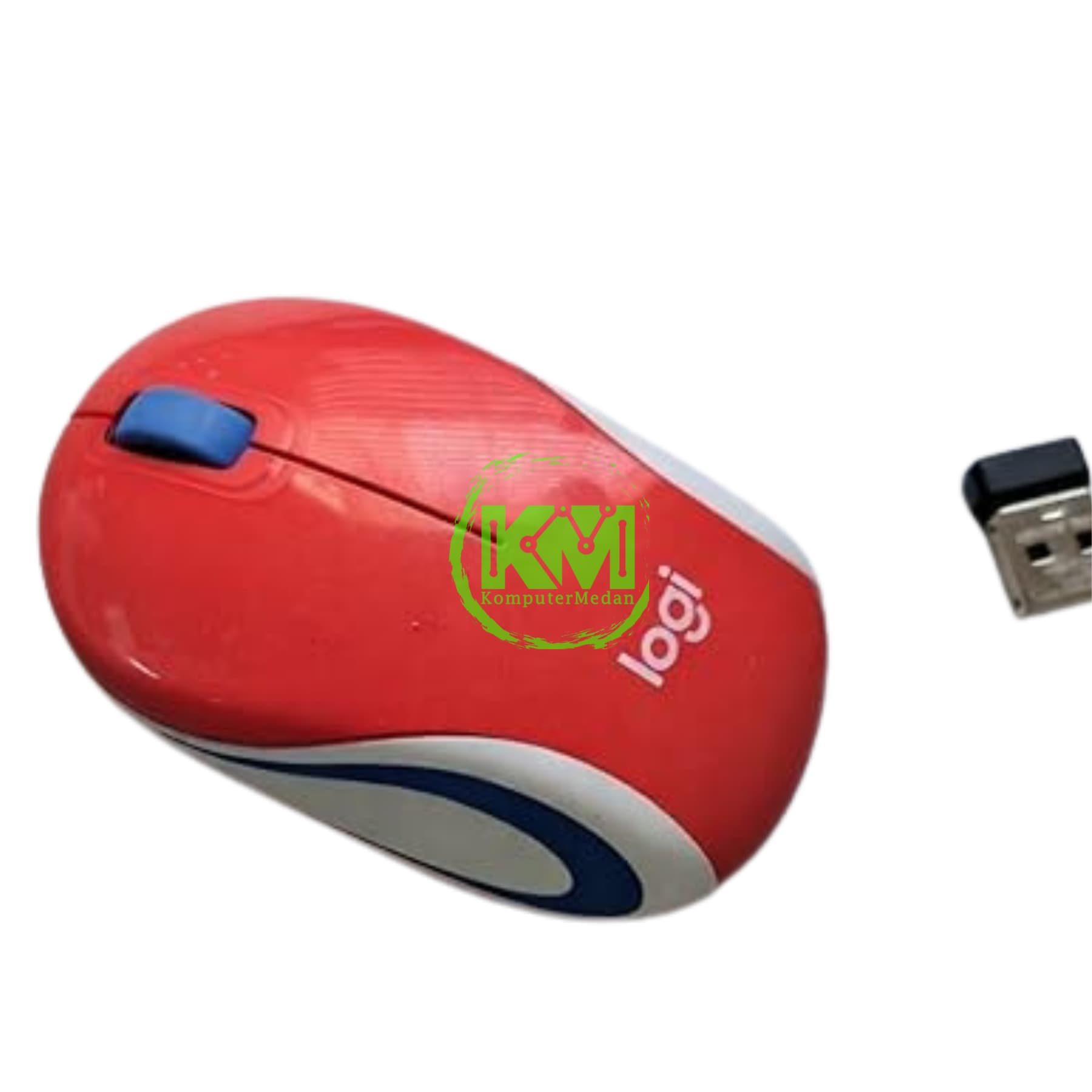 LOGITECH M187 WIRELESS MOUSE (RED) - Image 2