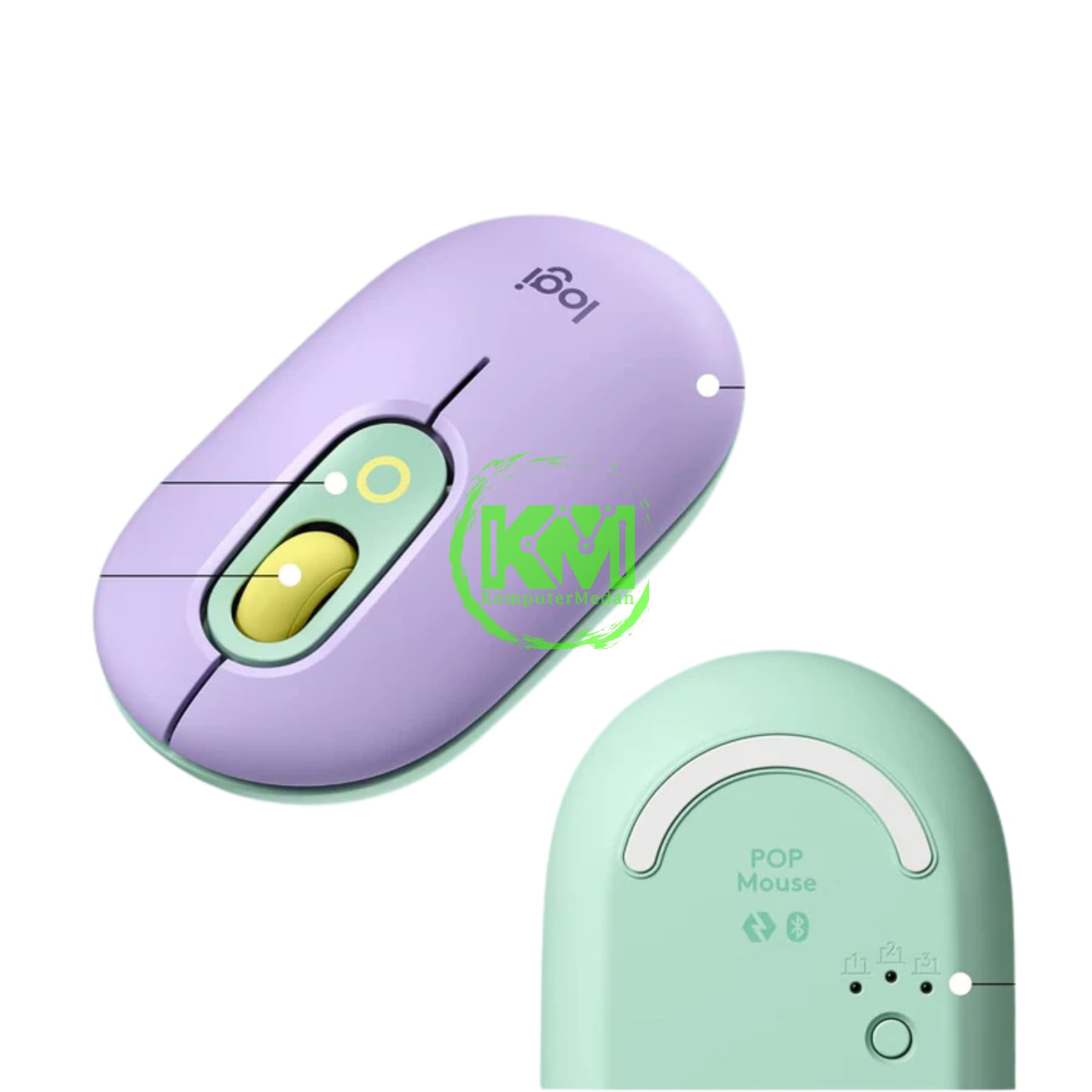 LOGITECH POP MOUSE EMOJI BLUETOOTH (DAYDREAM MINT) - Image 4