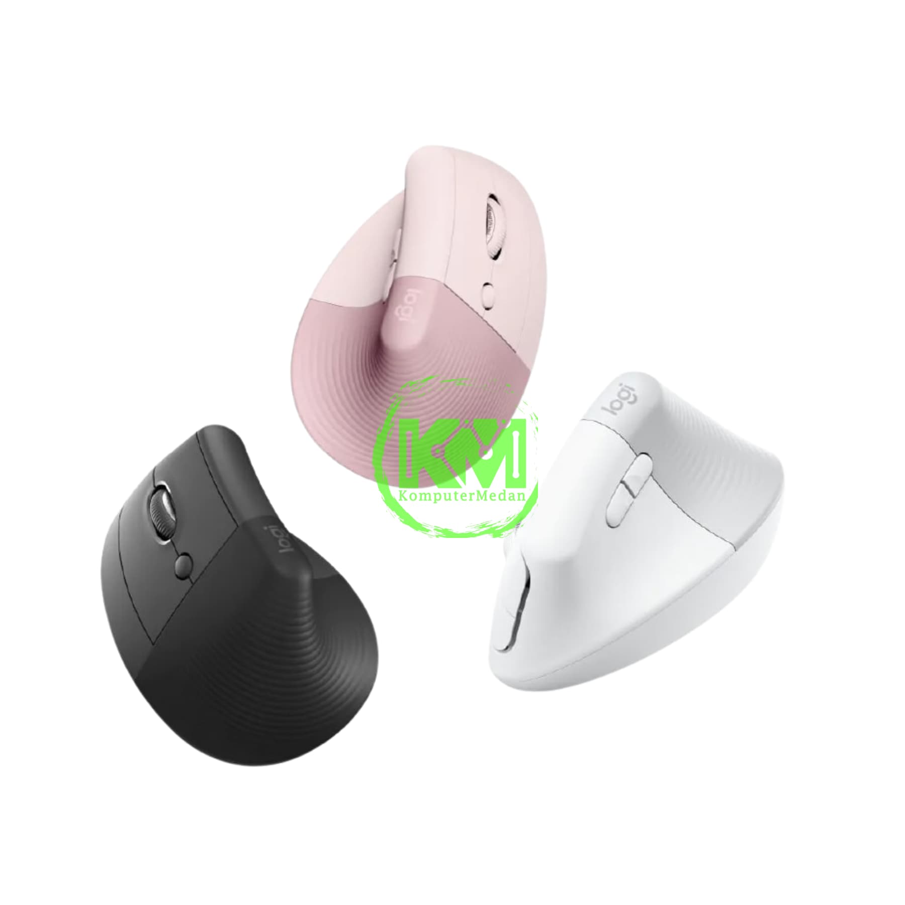 LOGITECH WIRELESS ERGONOMIC LIFT MOUSE (GRAPHITE/OFF WHITE/ROSE) - Image 2
