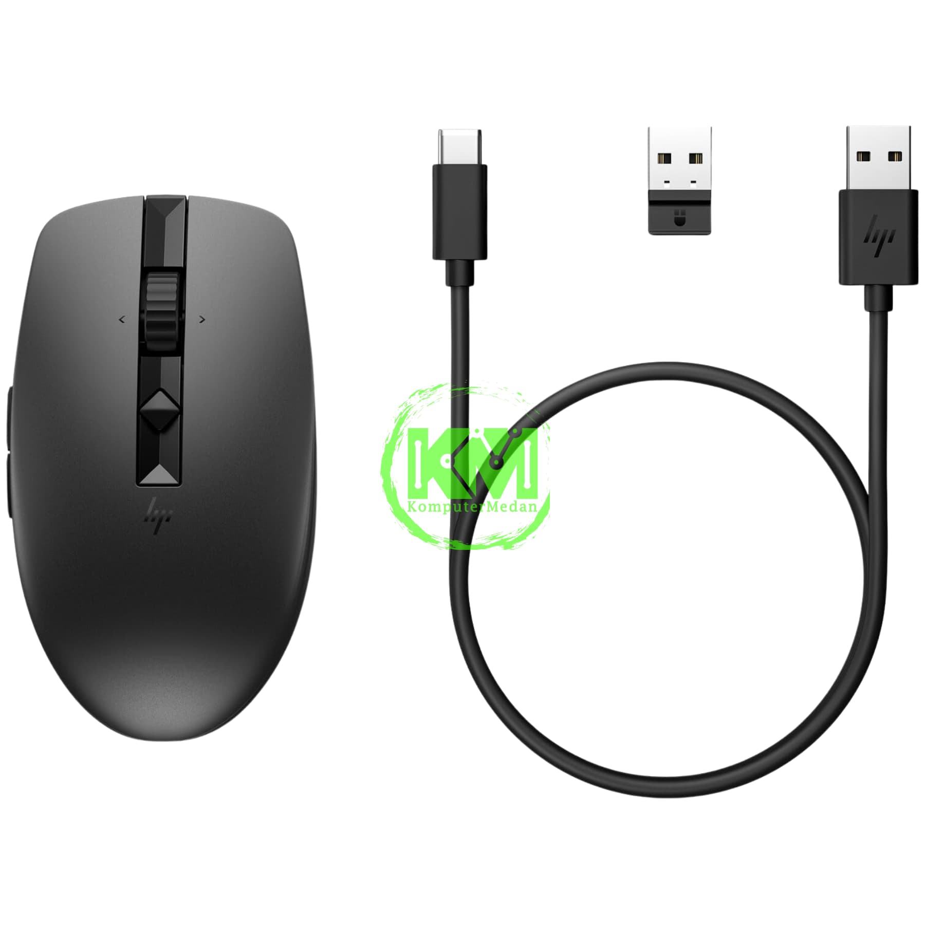 HP 710 RECHARGEABLE SILENT BLUETOOTH MOUSE (BLACK/SILVER) - Image 2