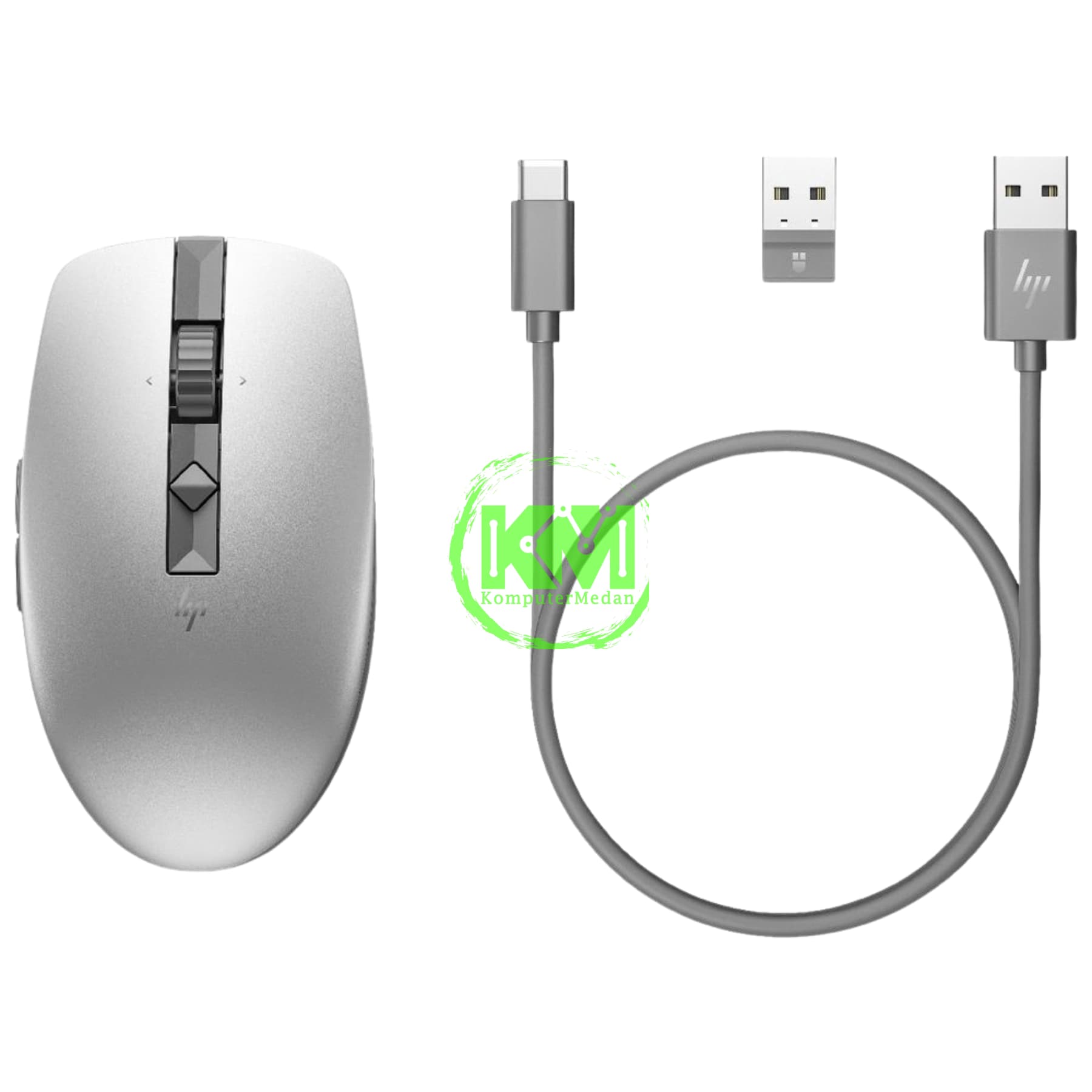 HP 710 RECHARGEABLE SILENT BLUETOOTH MOUSE (BLACK/SILVER) - Image 3