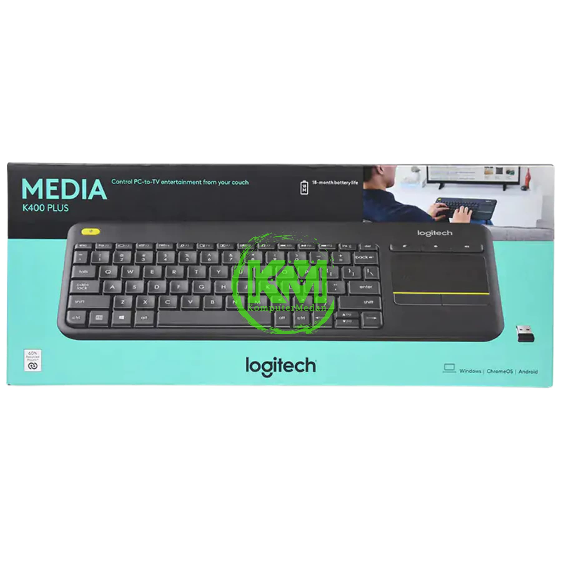 LOGITECH K400 WIRELESS TOUCH KEYBOARD