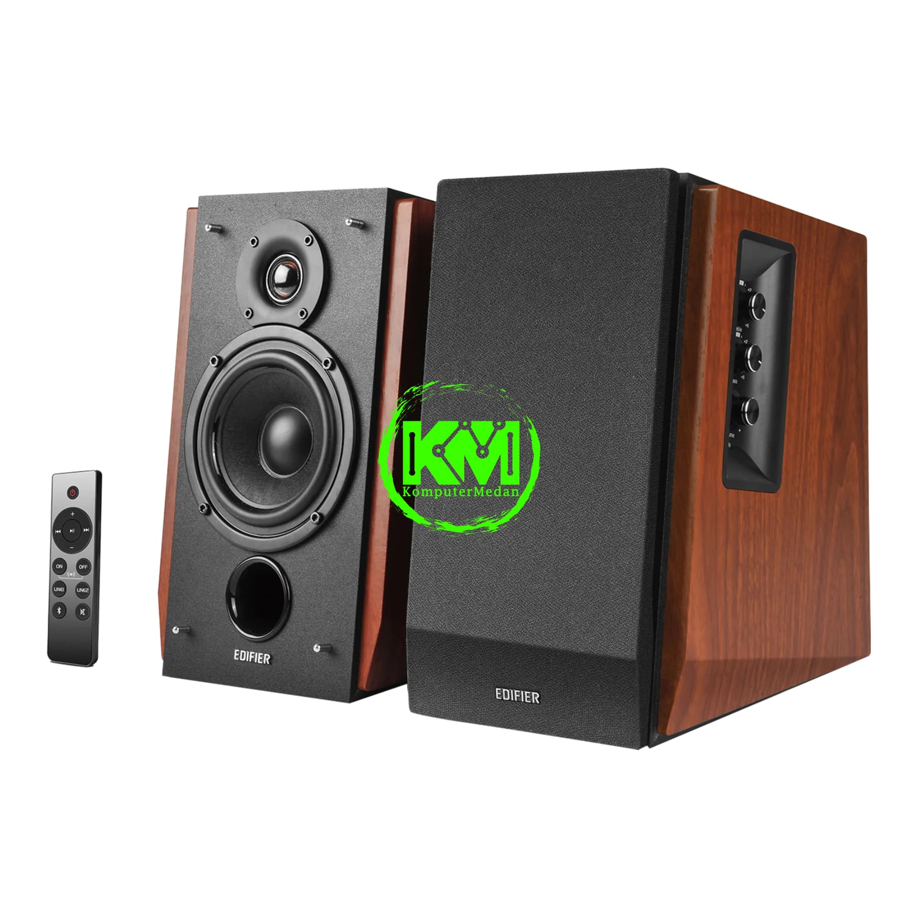 EDIFIER R1700BTS 2.0 BROWN WOOD SPEAKER - Image 1