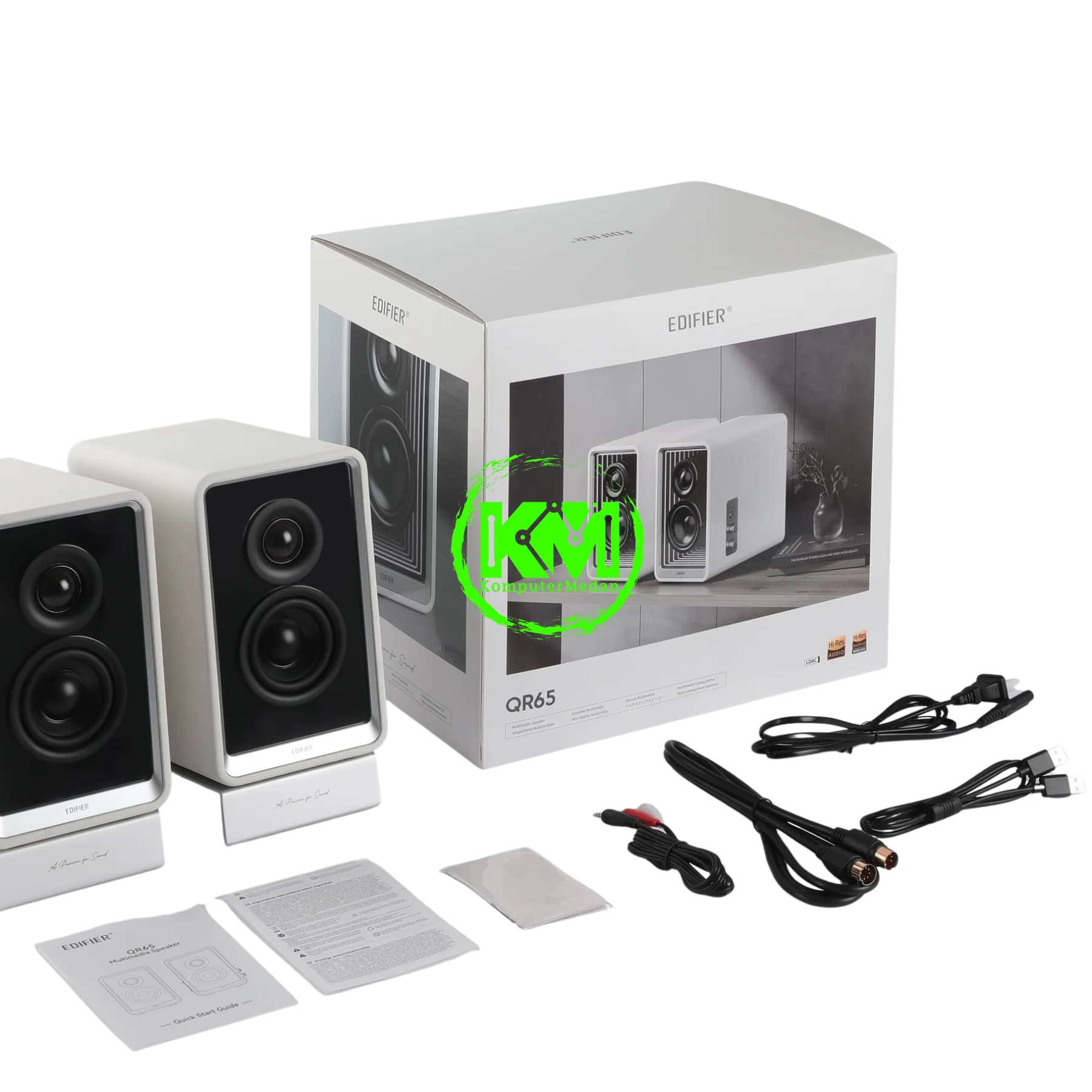 EDIFIER QR65 2.0 BLACK WHITE SPEAKER - Image 5