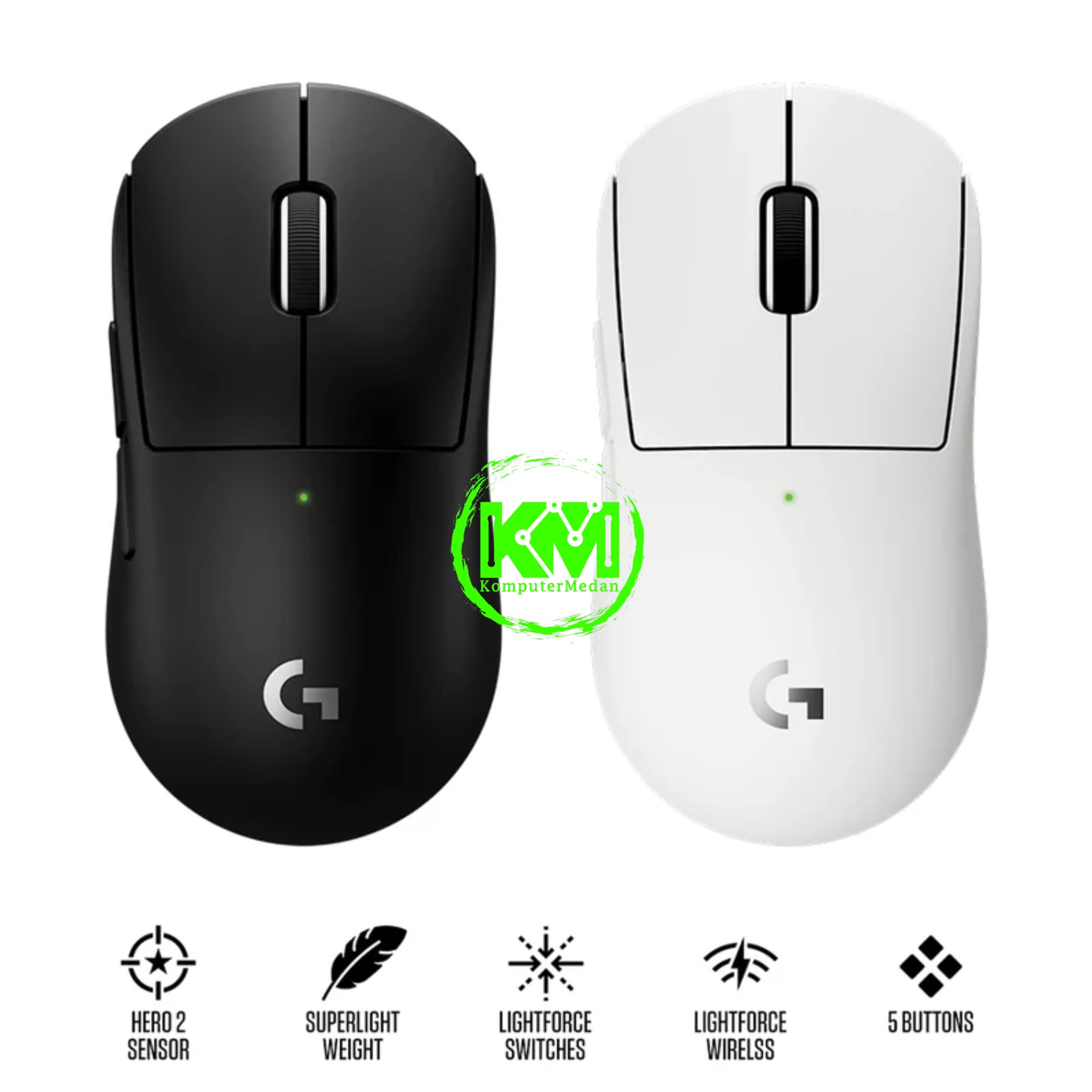 LOGITECH PRO X SUPERLIGHT 2C WIRELESS BLACK/WHITE GAMING MOUSE