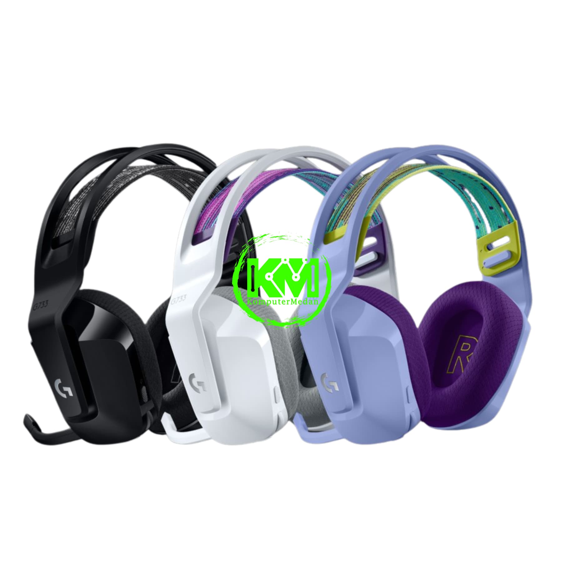 LOGITECH G733 WIRELESS BLACK/WHITE/LILAC GAMING HEADSET