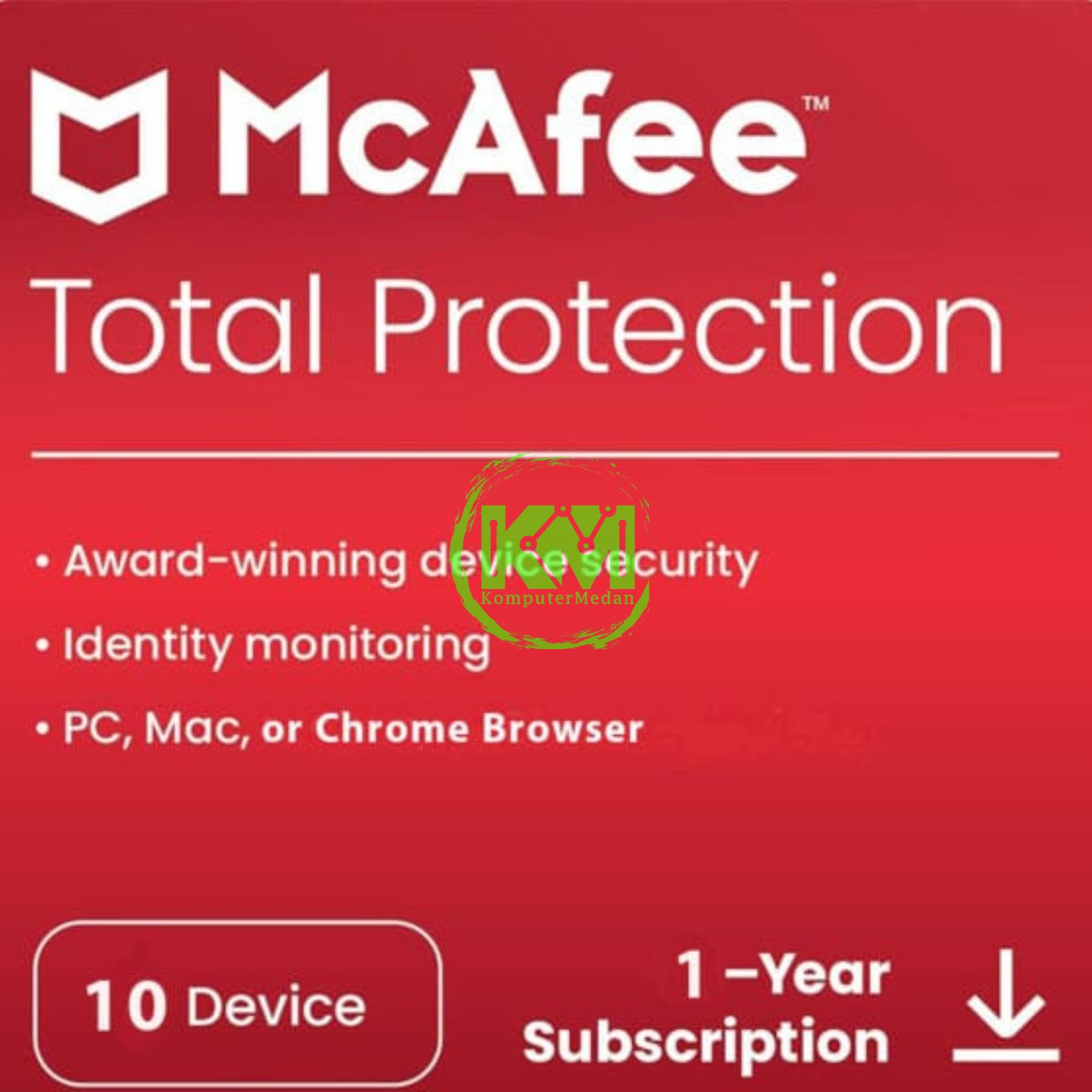 MCAFEE ANTIVIRUS TOTAL PROTECTION 10 DEVICE 1 YEAR