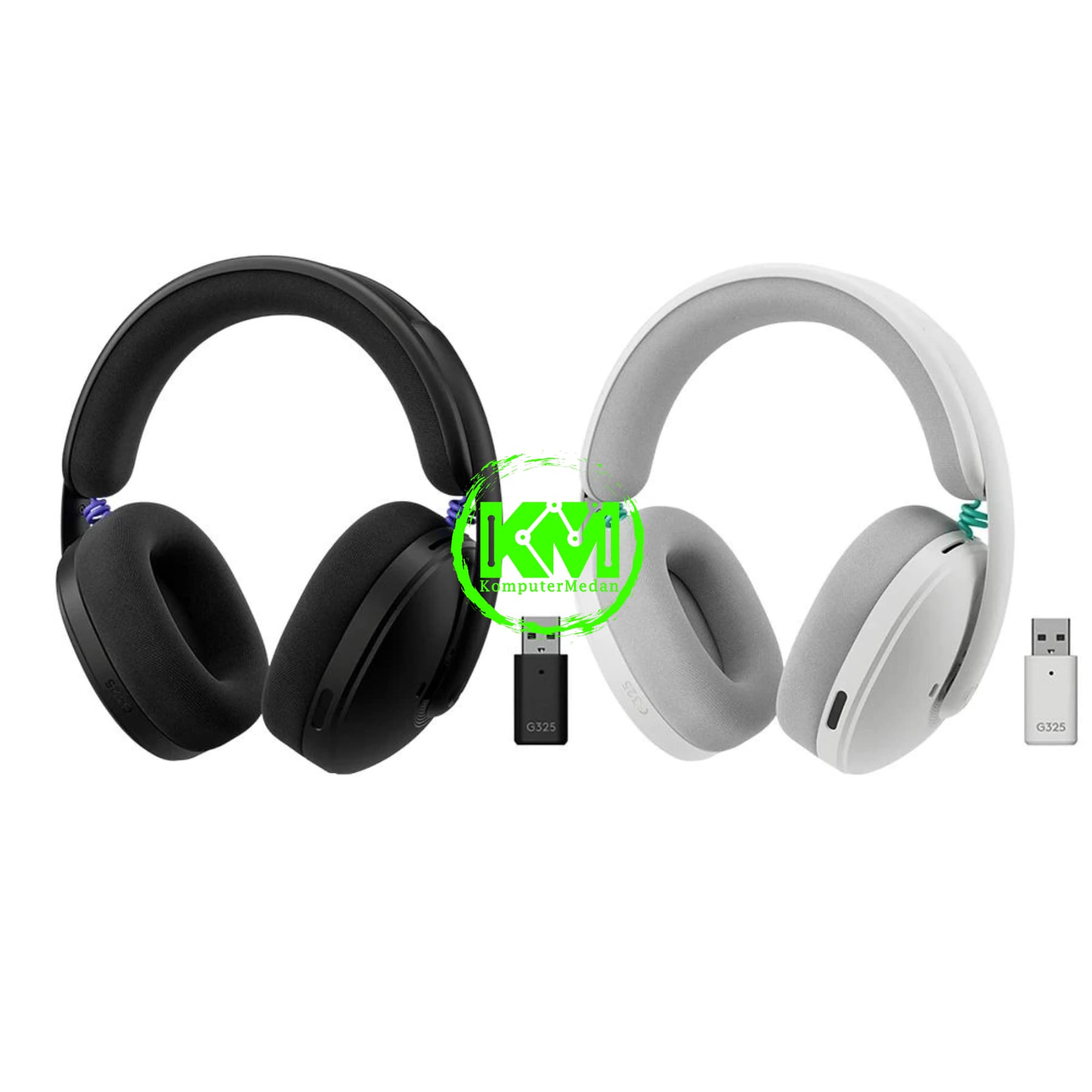 LOGITECH G325 LIGHTSPEED NIRKABEL BLACK/WHITE HEADSET GAMING - Image 1