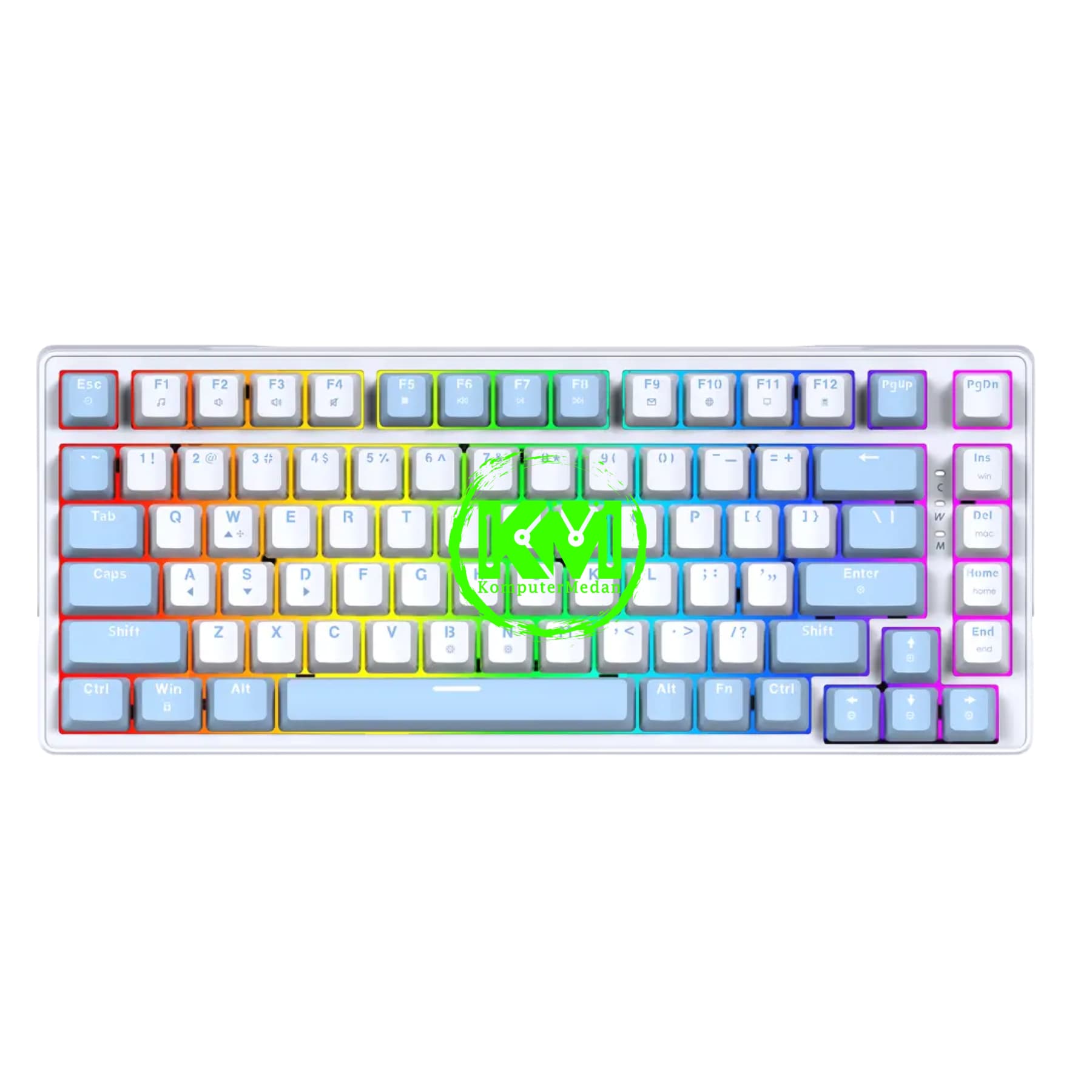 FANTECH ATOM X83 MK612 AME EDITION WHITE BLUE & BLUE WHITE SWITCH TARO / ROSIE MECHANICAL KEYBOARD
