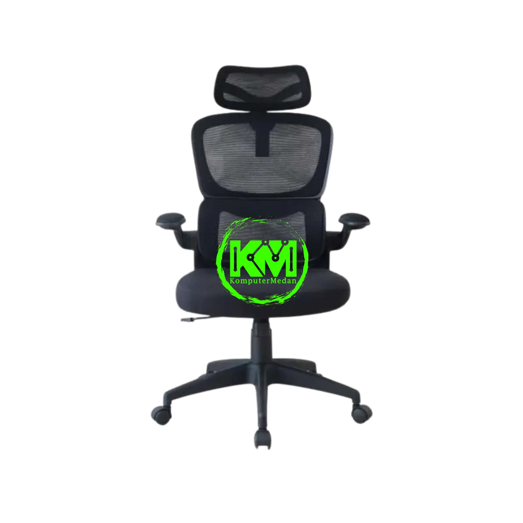 REXUS ERGONOMIC NC2 WITH LUMBAR SUPPORT BLACK OFFICE CHAIR
