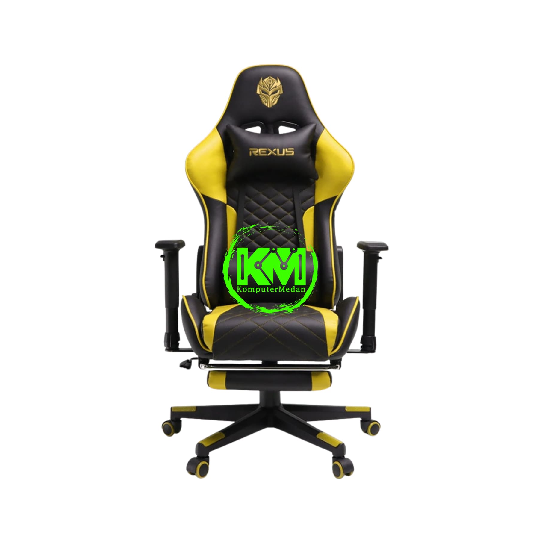 REXUS RGC-100 2D BLACK & YELLOW GAMING CHAIR