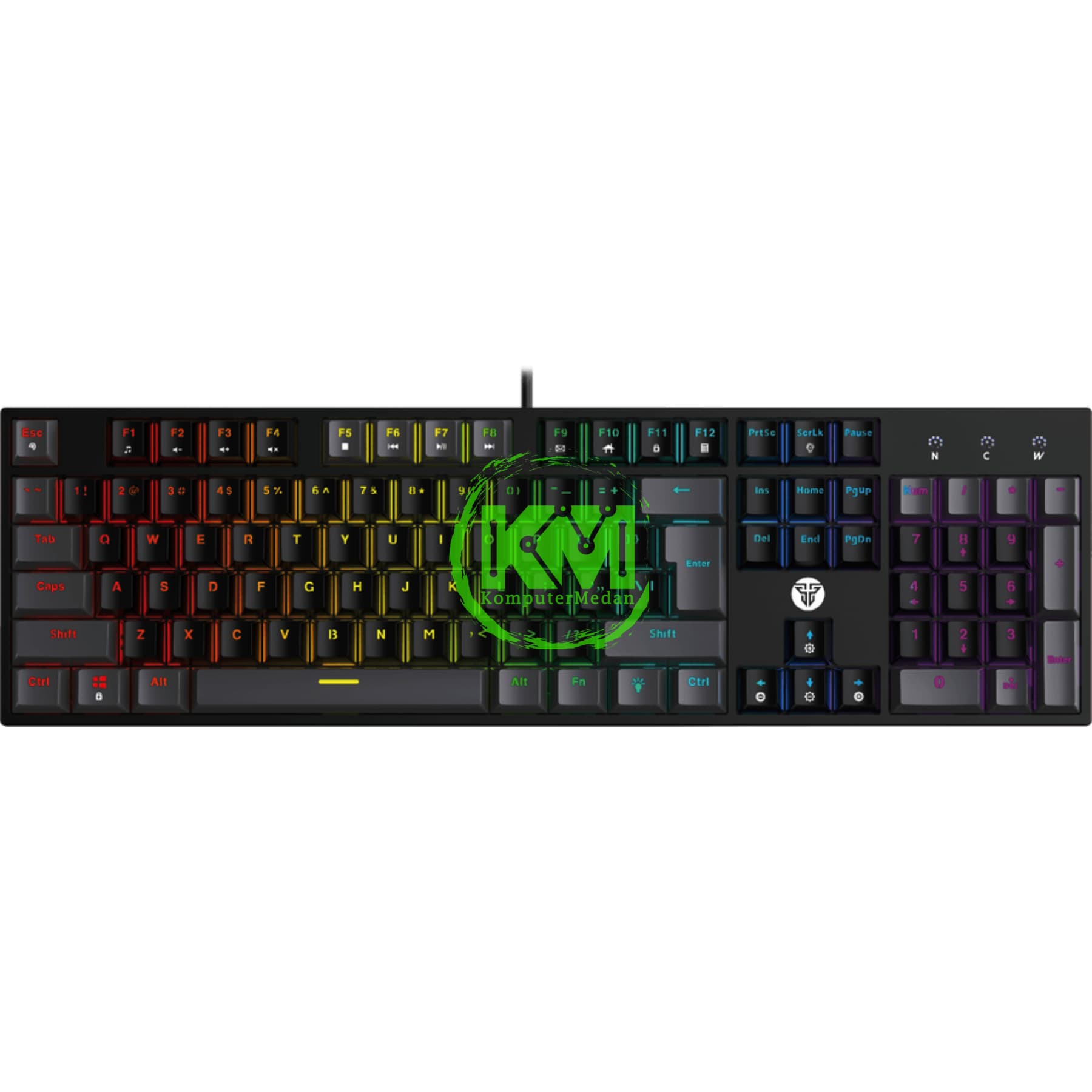 FANTECH SUMI ATOM104 MK886V2 BLACK / GREY SWITCH BLUE / RED MECHANICAL KEYBOARD