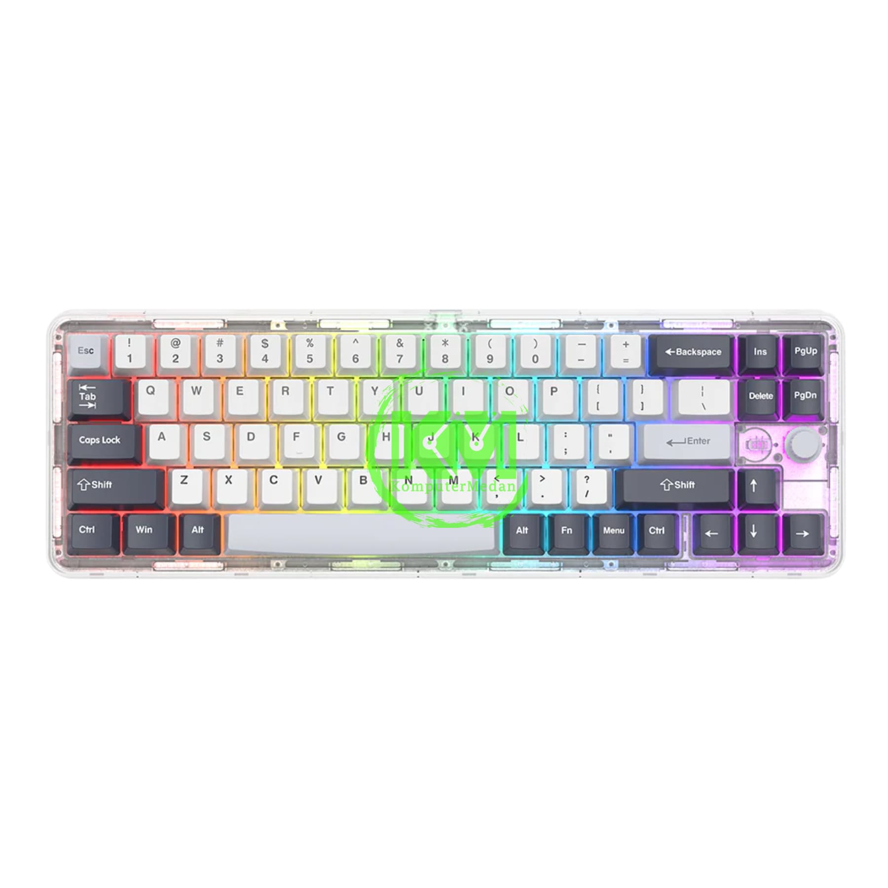 FANTECH MAXFIT 70 MK911 LONDON TOUR / EPIC GREYSCALE / GRAND COBALT SWITCH BROWN / YELLOW MECHANICAL KEYBOARD - Image 1