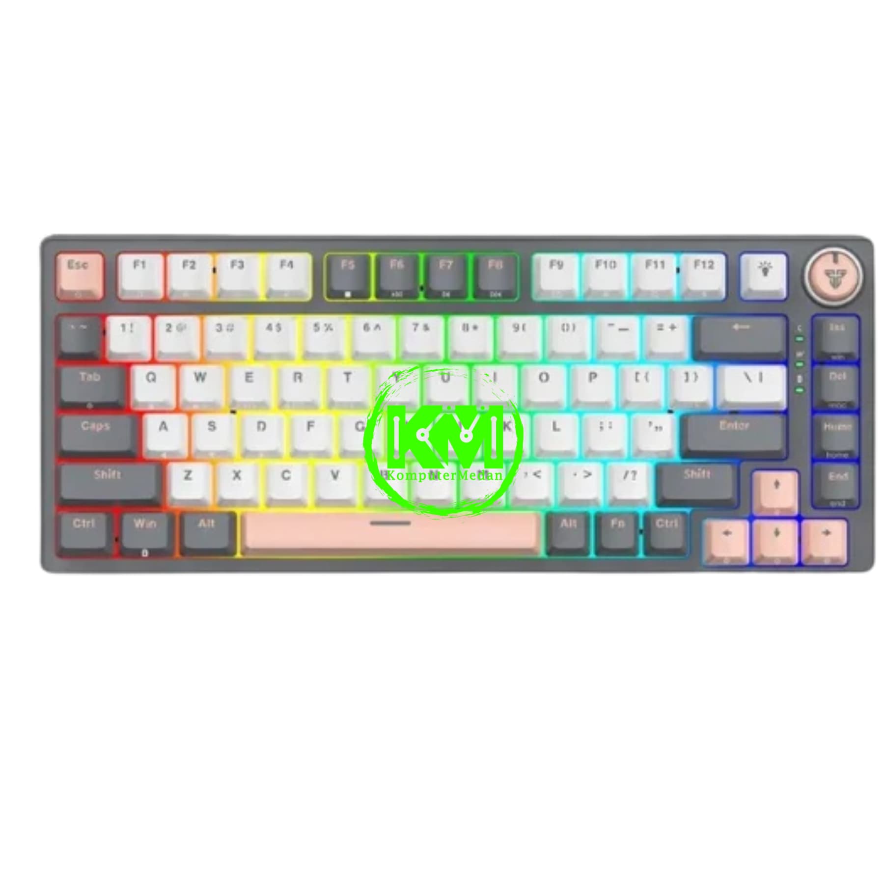 FANTECH ATOM PRO 63 MK912 BLACK MERCURY / GREY SATURN SWITCH BLUE/RED MECHANICAL KEYBOARD
