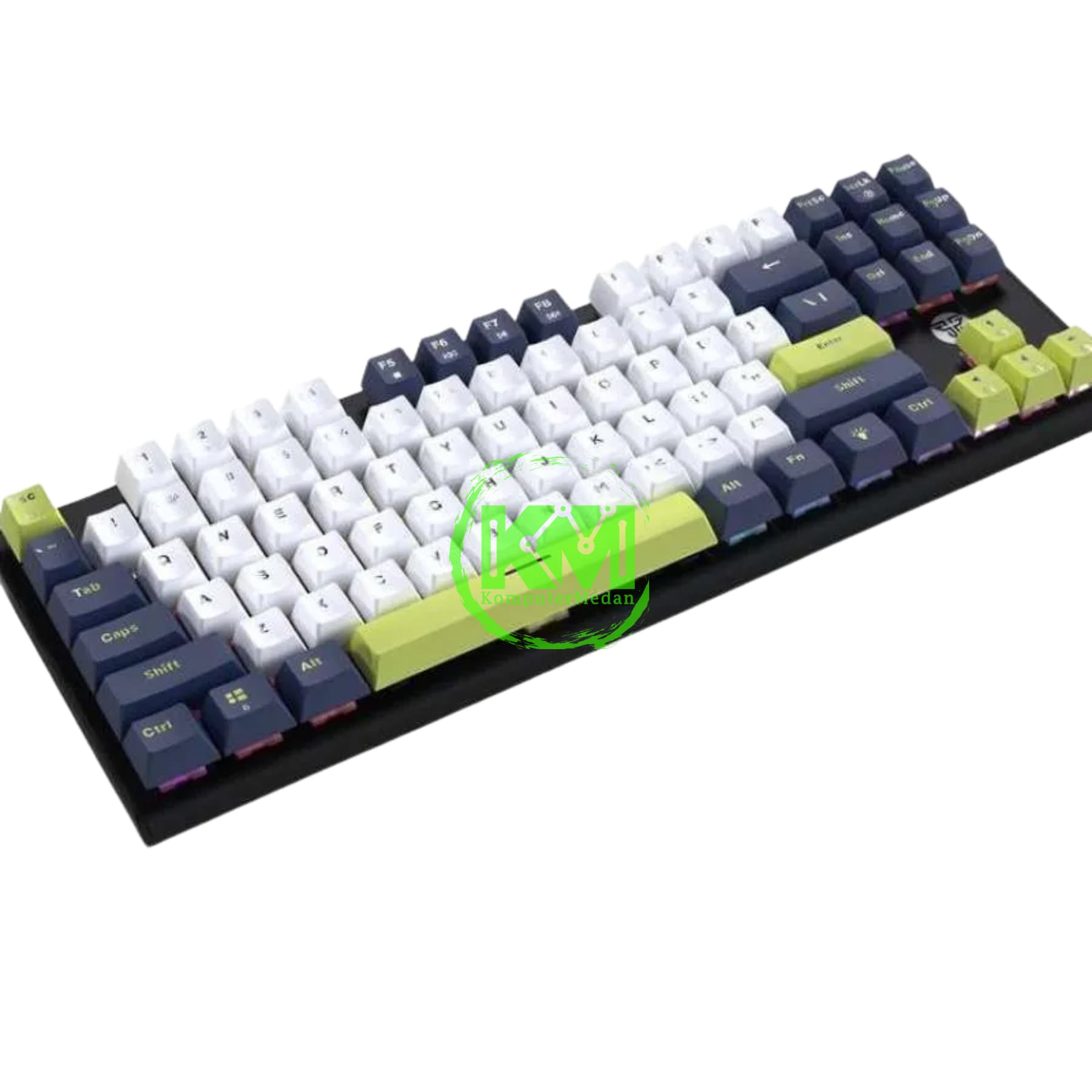 FANTECH MORI ATOM87S MK877S BLUE / WHITE SWITCH BLUE / RED MECHANICAL KEYBOARD