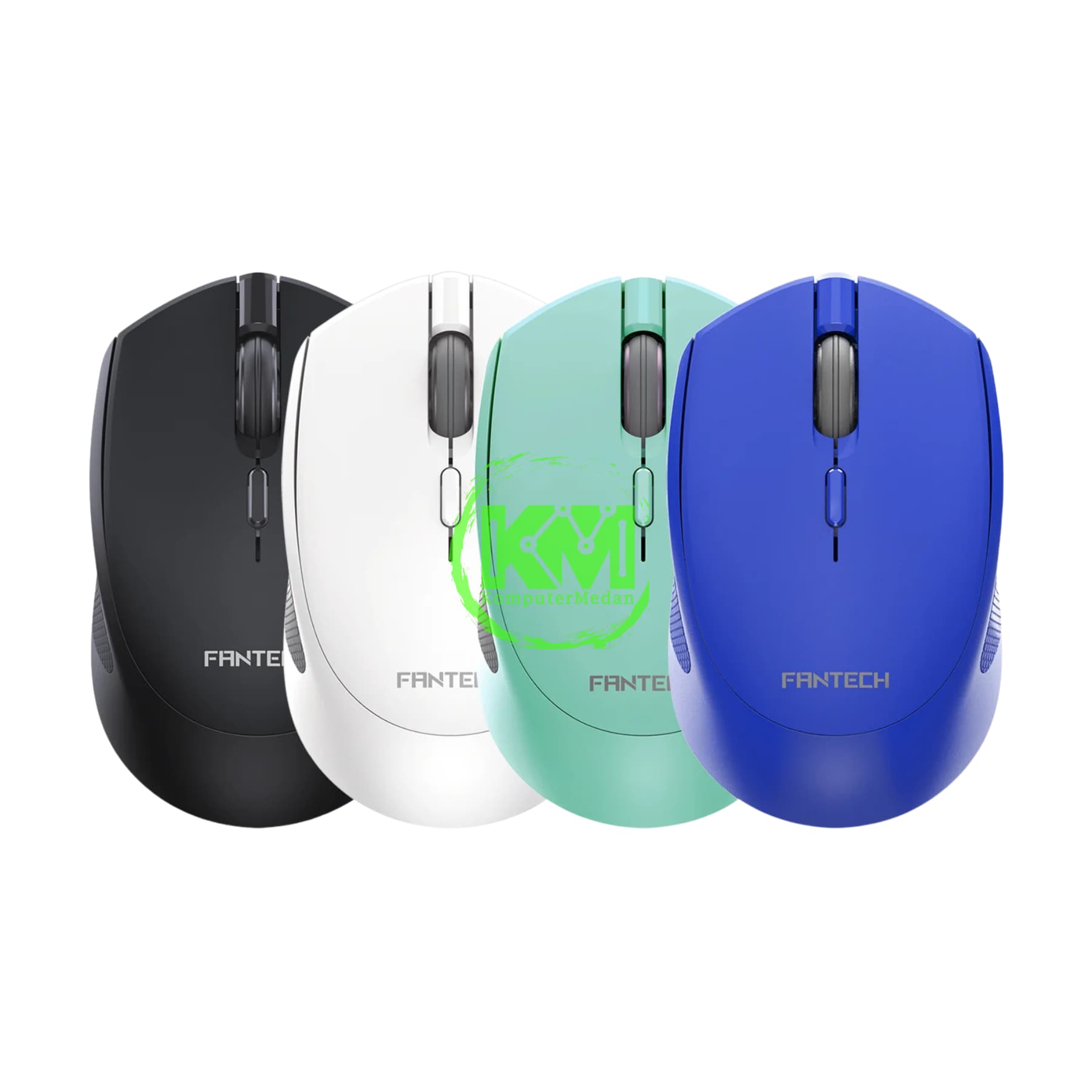 FANTECH W190 WIRELESS & BLUETOOTH SILENT CLICK BLACK / BLUE / WHITE / MINT MOUSE