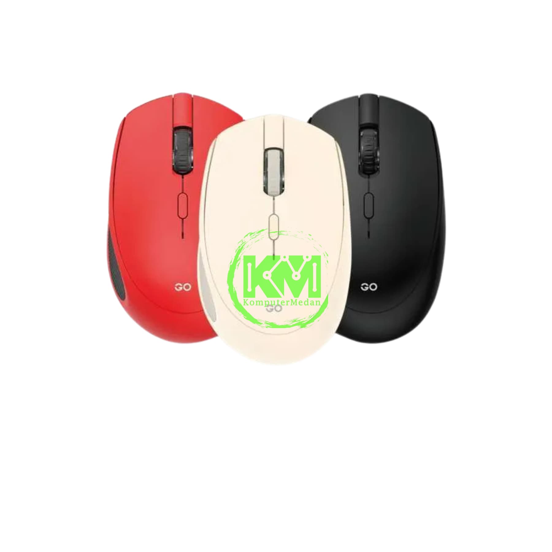 FANTECH GO W193D DUAL MODE & SILENT BLACK / WHITE / RED OFFICE MOUSE