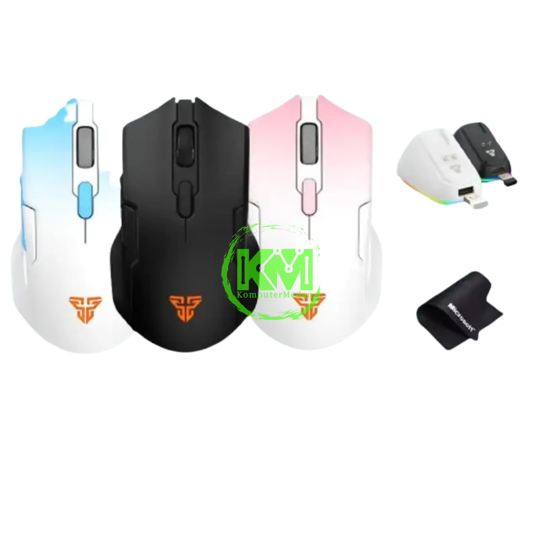 FANTECH CRUISER II WG11V2RD BLACK / PINK / BLUE GAMING MOUSE