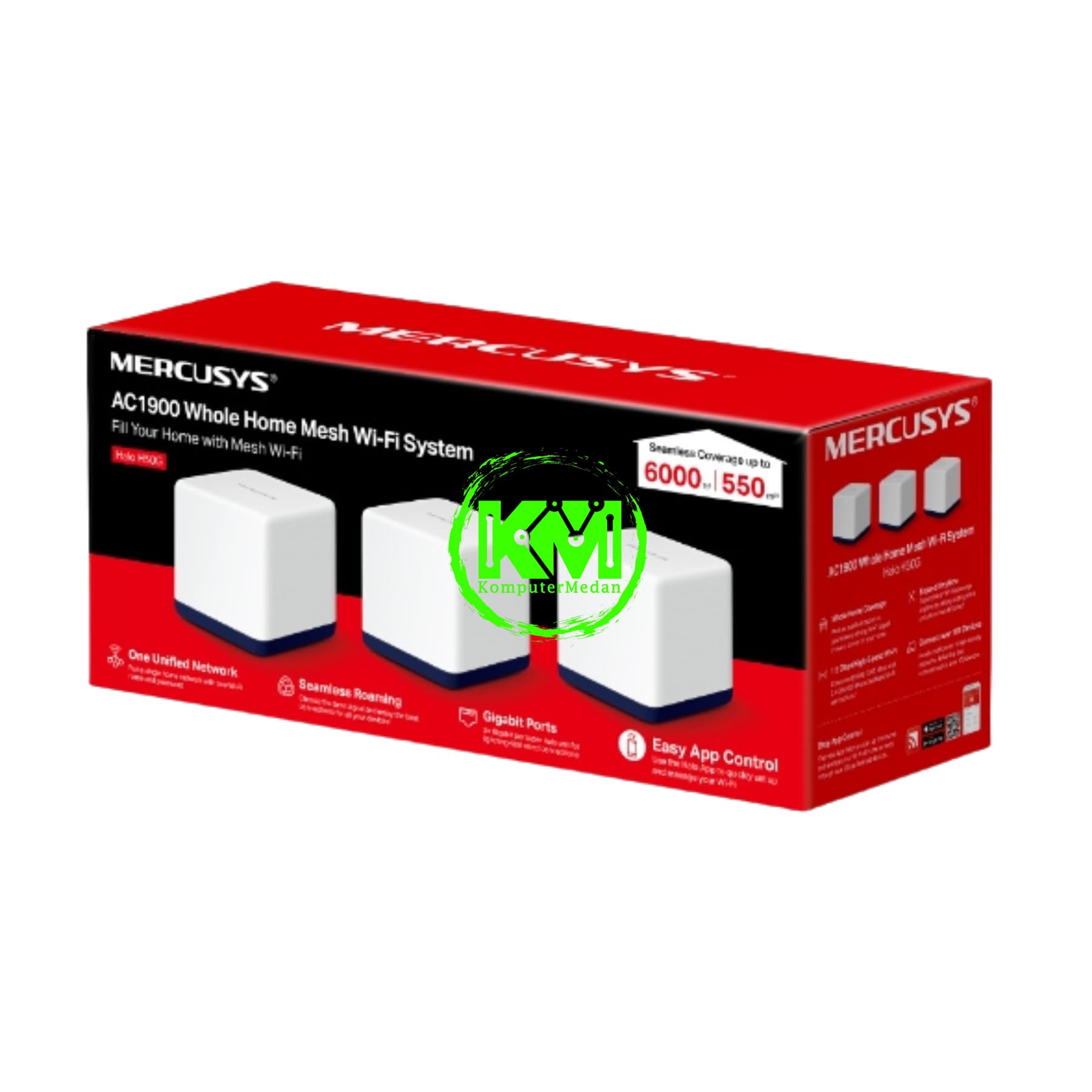 MERCUSYS HALO H50G (3-PACK) AC1900 WHOLE HOME MESH WI-FI SYSTEM - Image 5