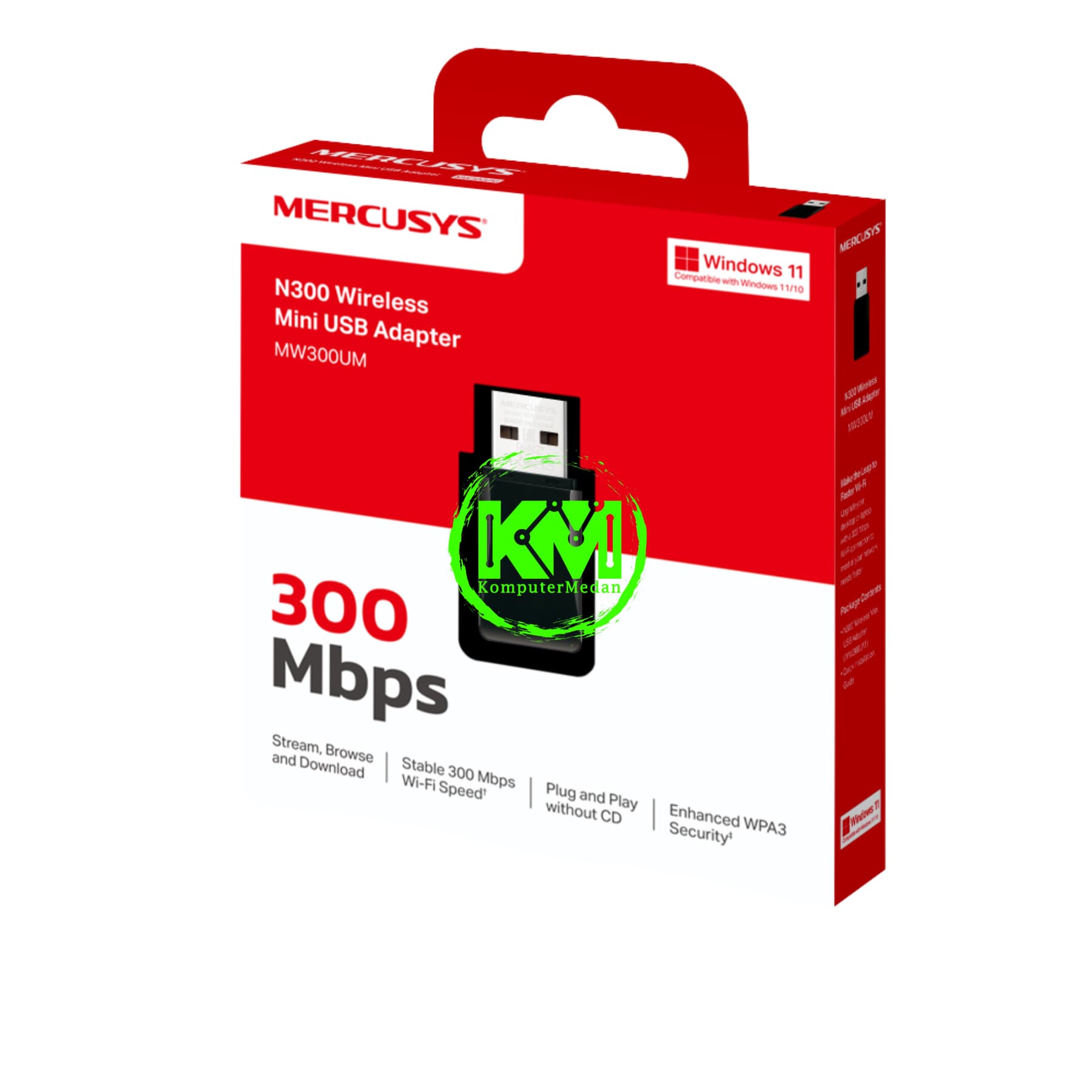 MERCUSYS MW300UM N300 WIRELESS MINI USB ADAPTER - Image 5