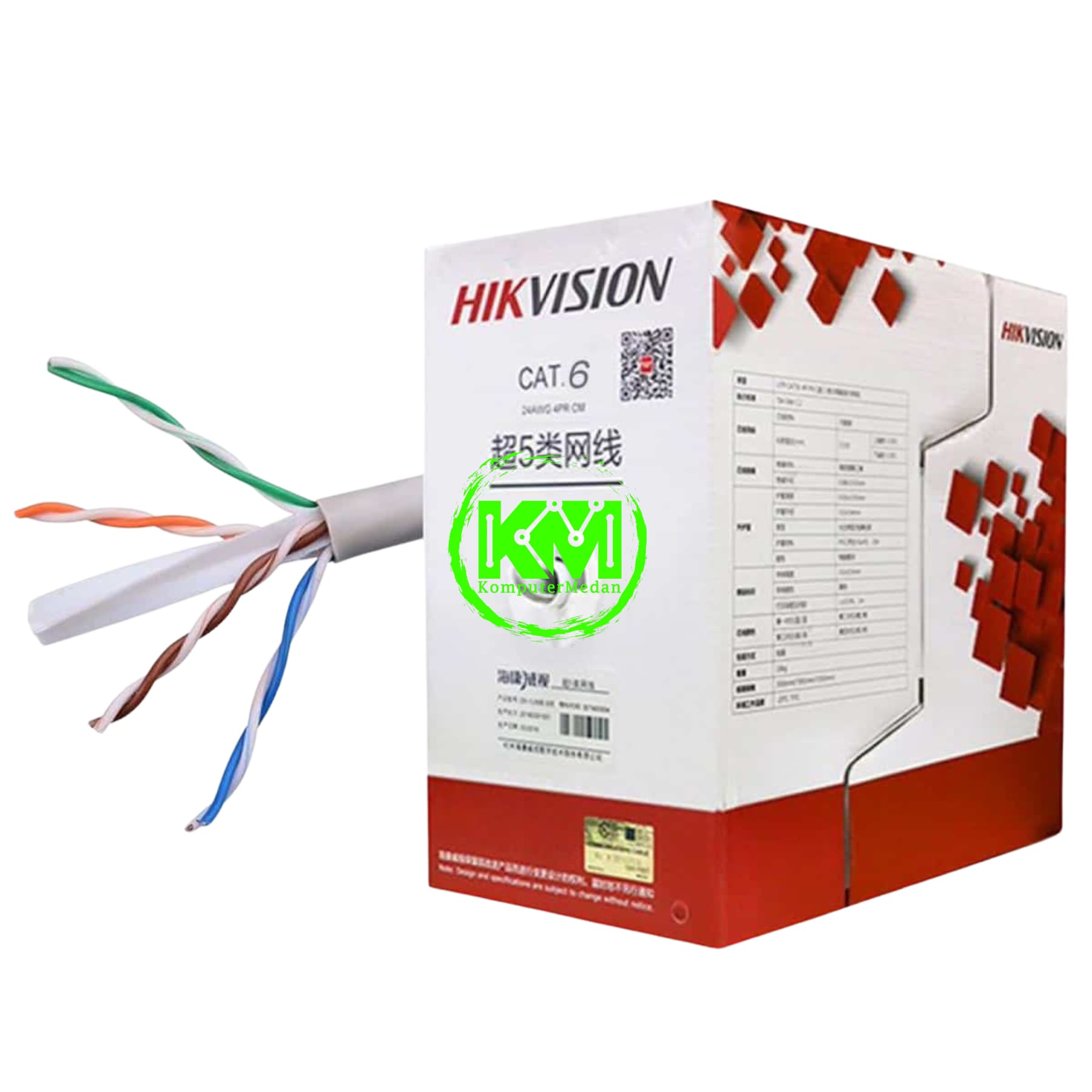 HIKVISION DS-1LN6U-G UTP CAT 6 LAN CABLE 305M