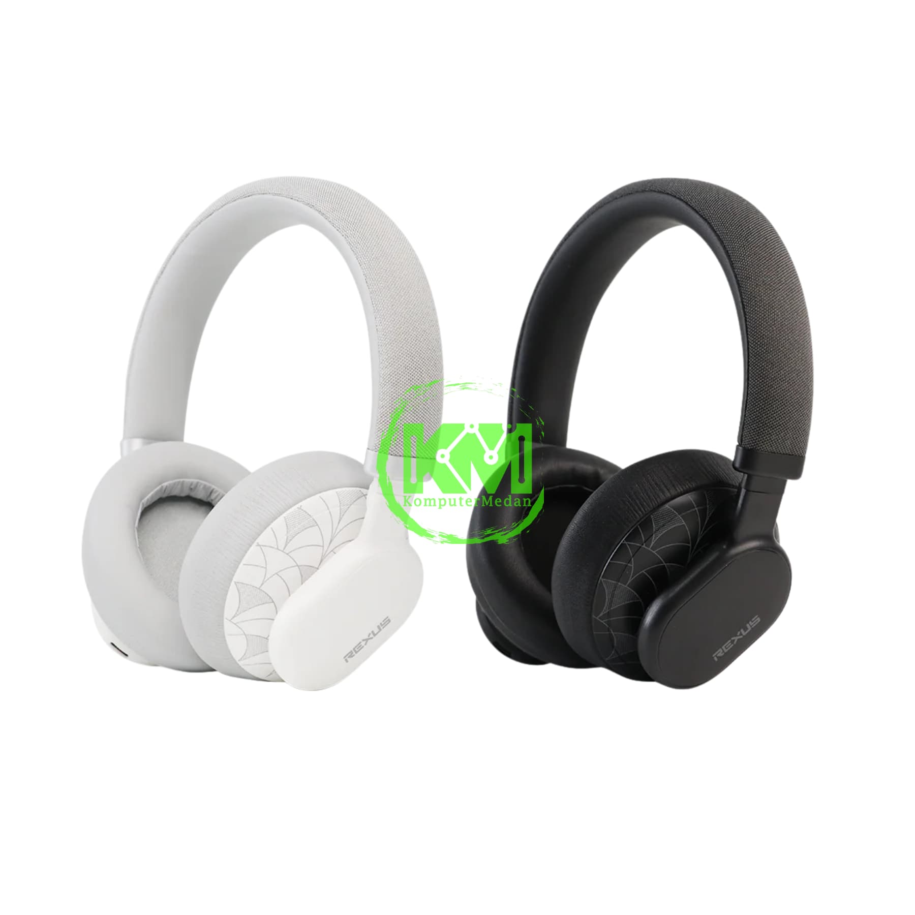 REXUS RX-S9 PRO TOUCH ANC BLACK & WHITE BLUETOOTH HEADSET