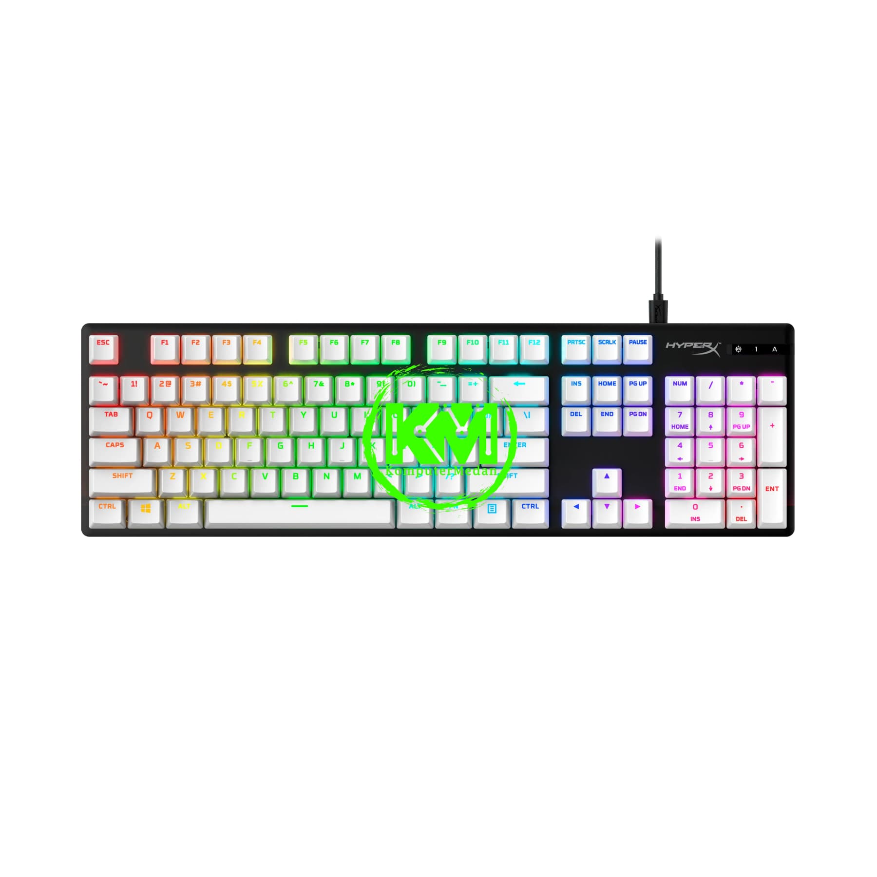 HYPERX PBT FULL KEY SET WHITE KEYCAPS