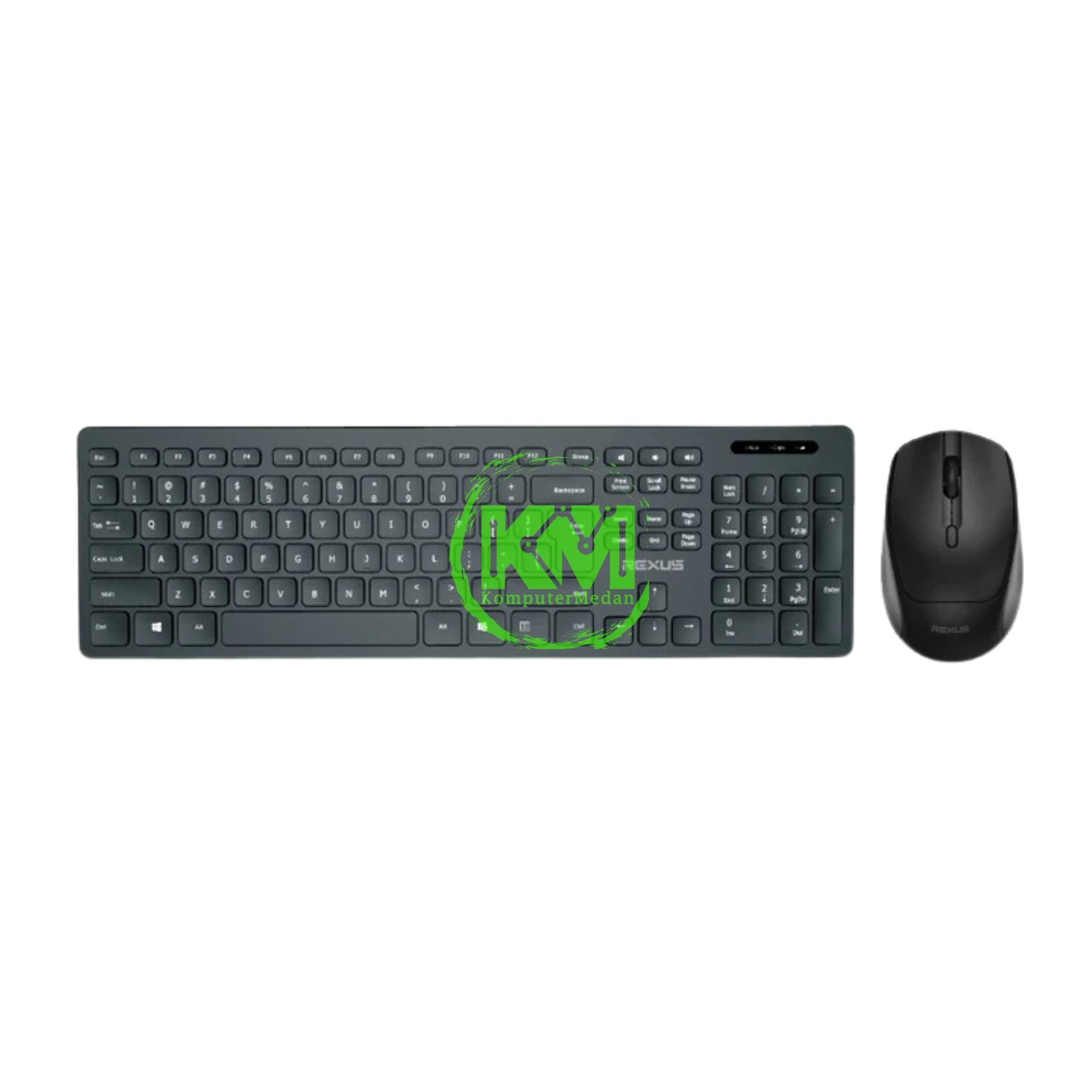REXUS KM-8 V2 POSTEL BLACK WIRELESS KEYBOARD & MOUSE COMBO