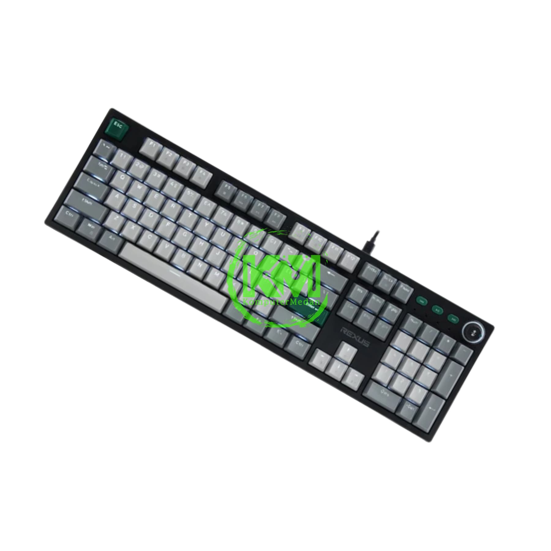REXUS KX5 V2 HEROIC BLACK GREY / GREY BLACK MECHANICAL GAMING KEYBOARD