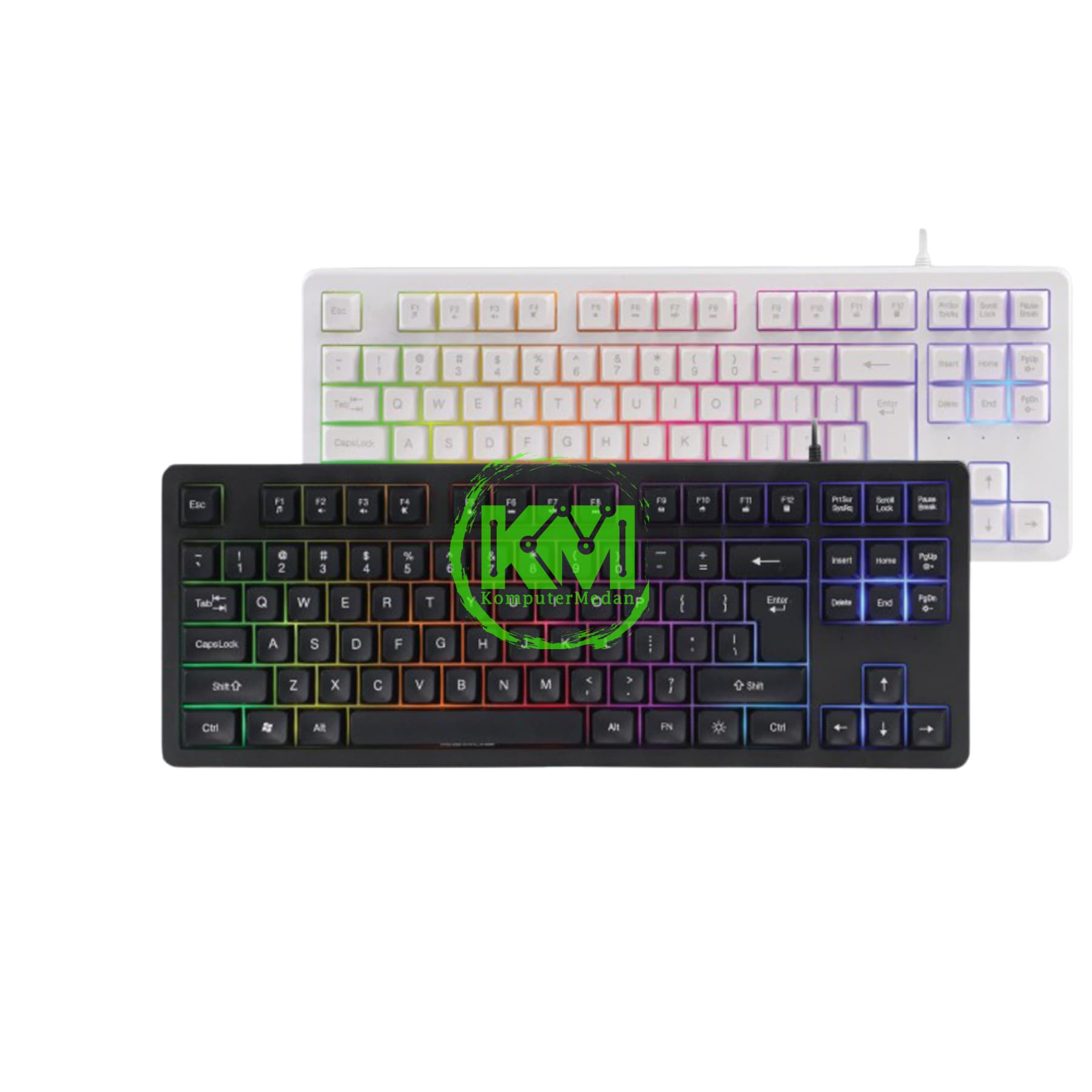 REXUS FORTRESS K9G BLACK & WHITE GAMING KEYBOARD