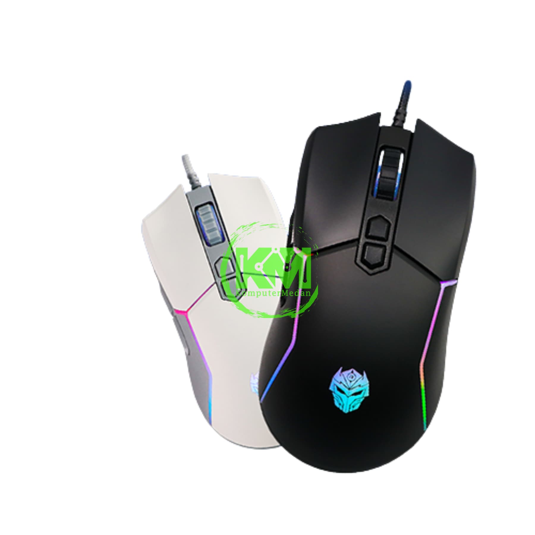 REXUS XIERRA X16 RGB 7200 DPI BLACK & WHITE GAMING MOUSE