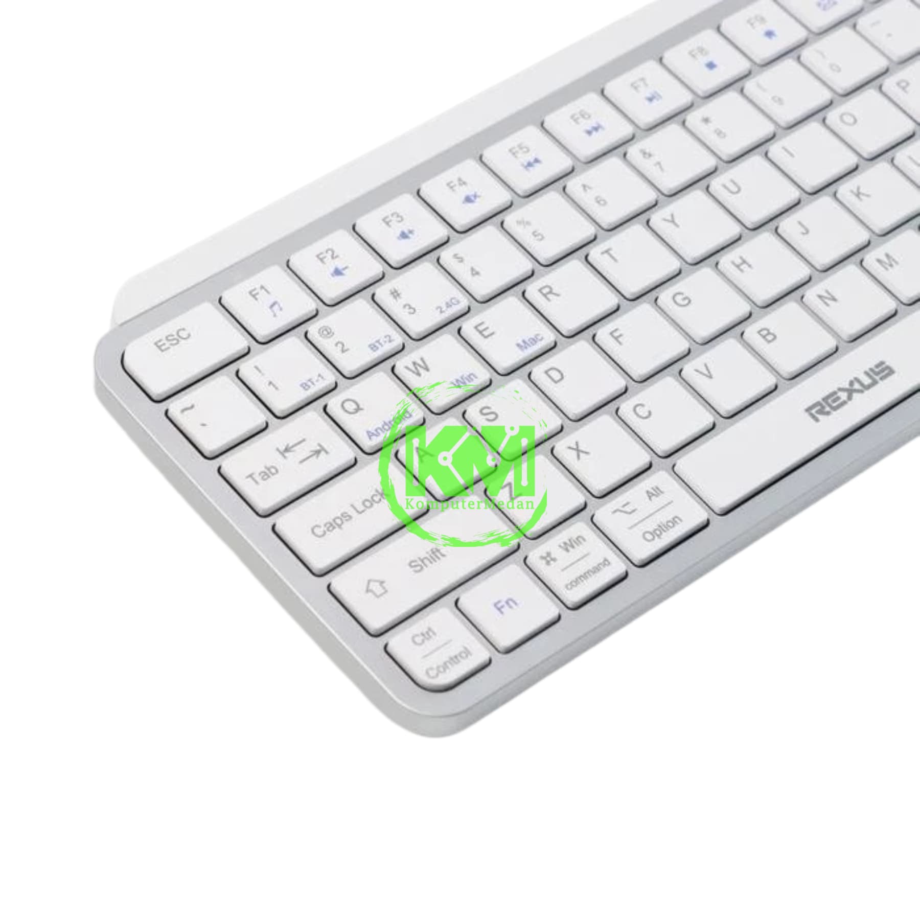 REXUS KL100 2.4G BLACK & SILVER BLUETOOTH WIRELESS KEYBOARD