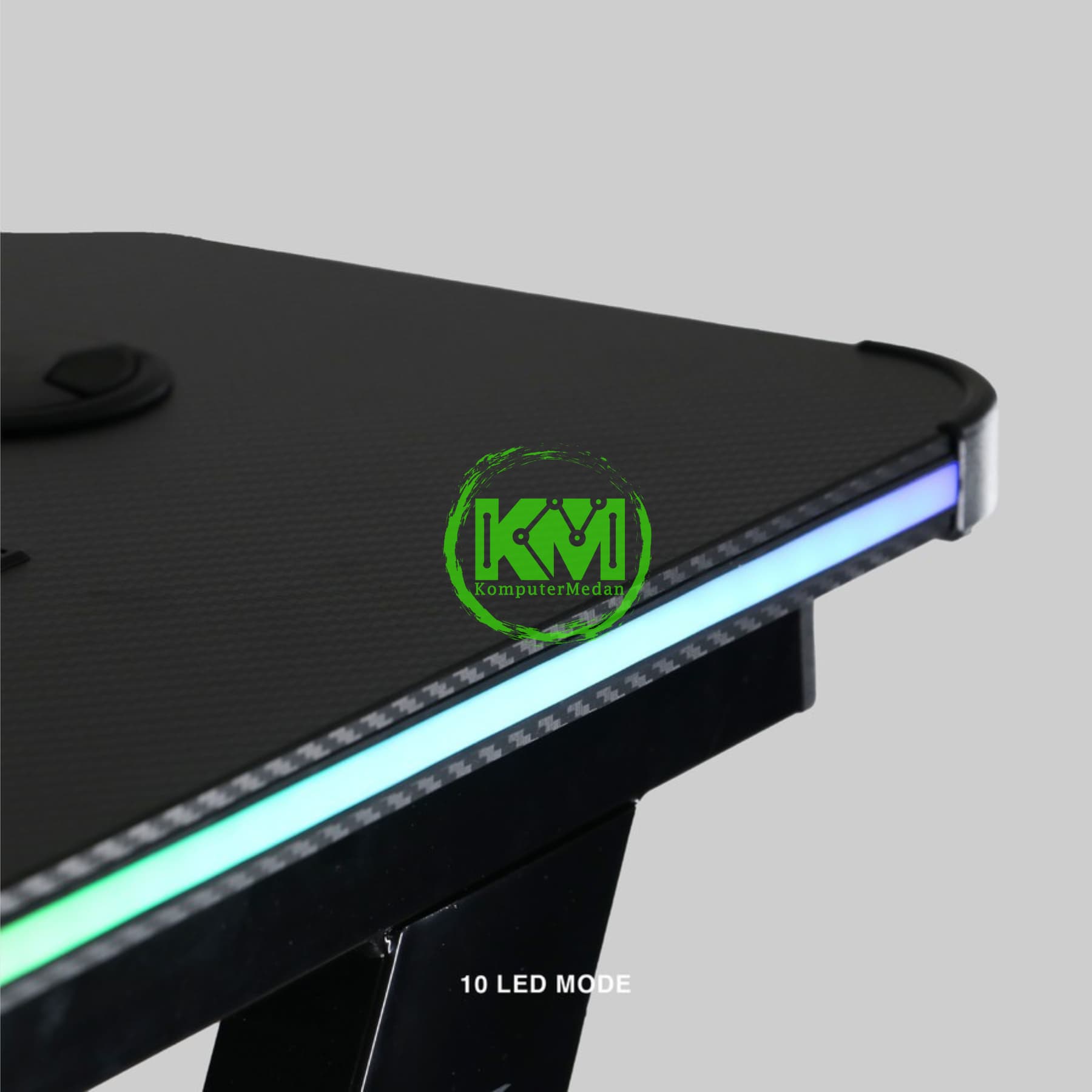 REXUS DIRA RXD-122 V.2 GAMING DESK (Full Black, Black White & Pink White) - Image 4