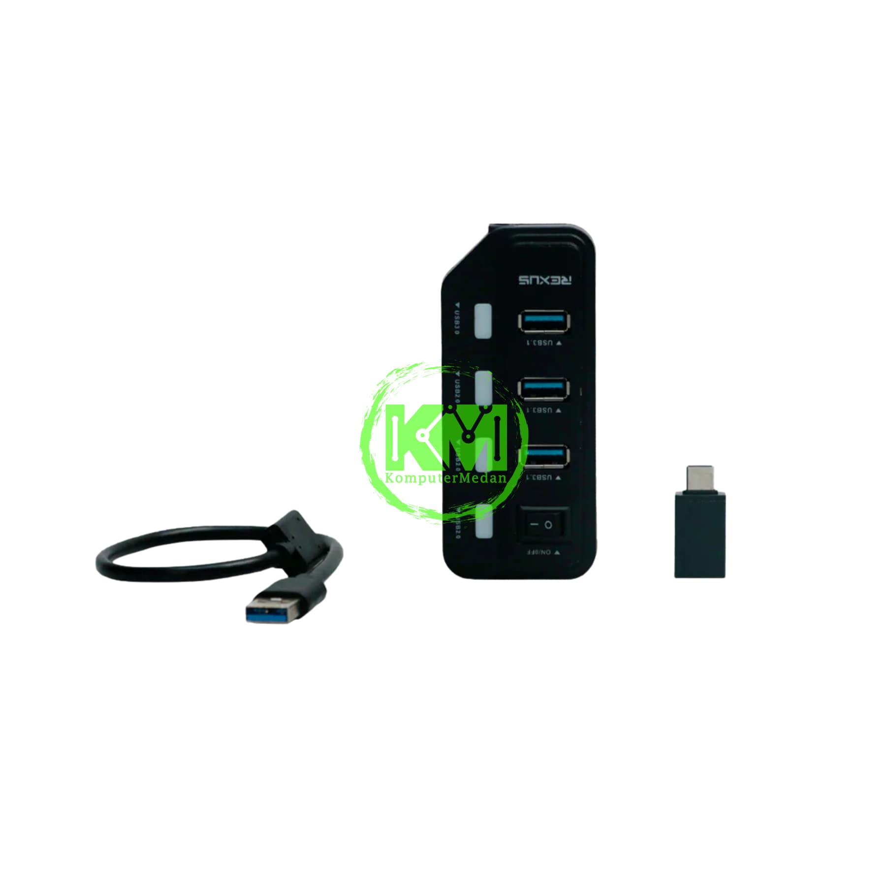 REXUS RXH-332 7PORT USB HUB + CONVERTER TYPE-C - Image 2